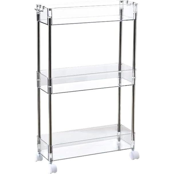 Carro de Almacenamiento Slim Chris.W 3 Niveles Transparente