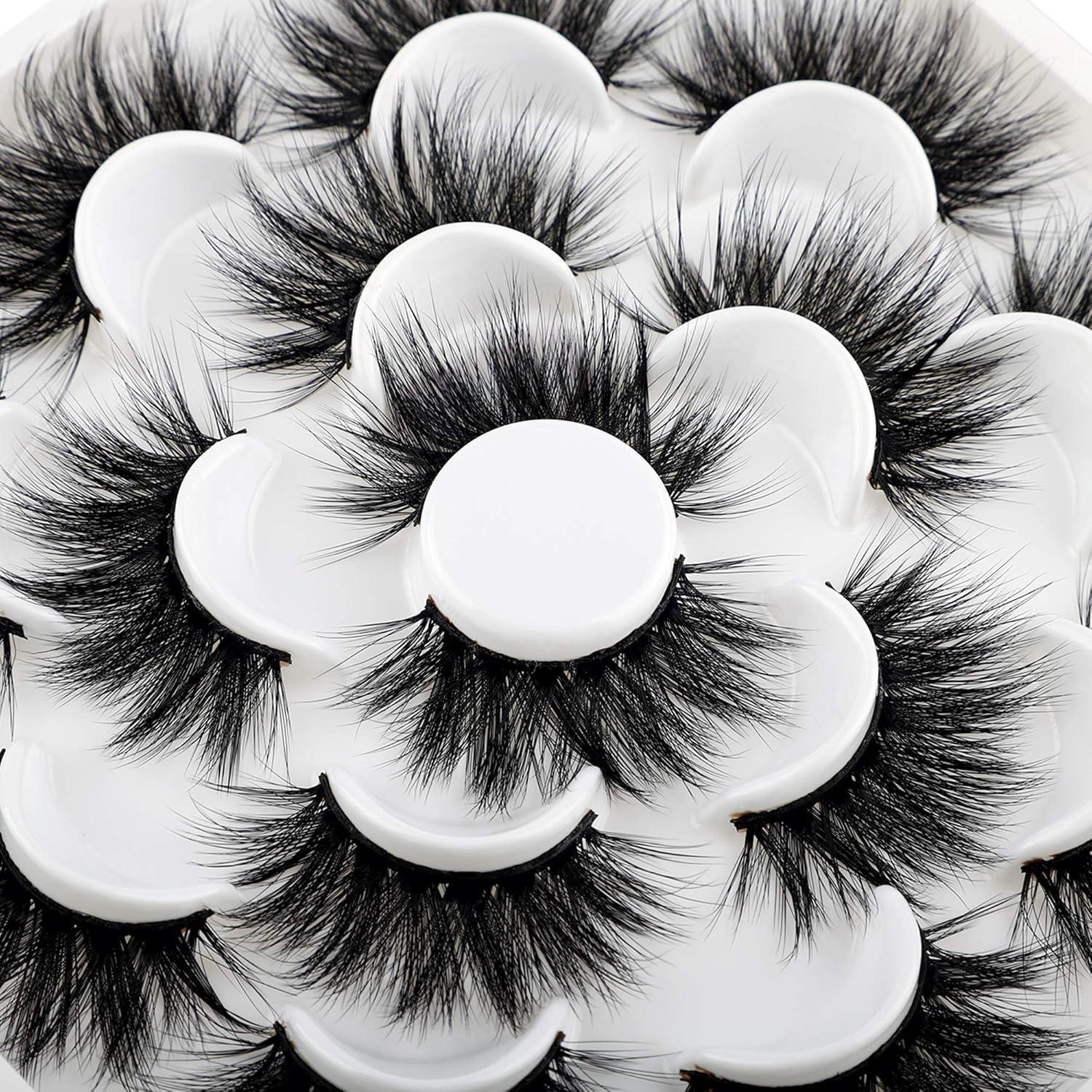 Pestañas Falsas Dramáticas 22MM Zanlufly - Paquete de 10 Pares