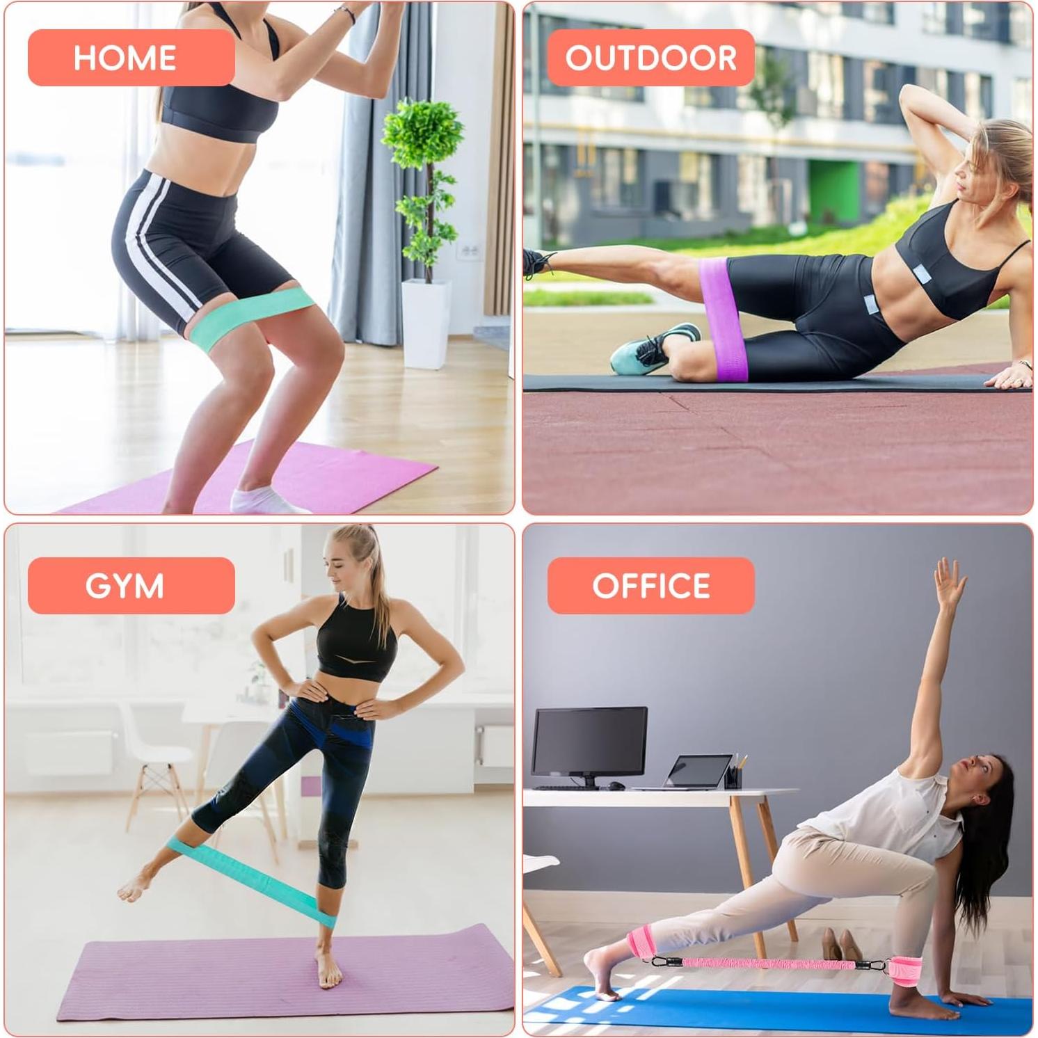 Bandas de Resistencia para Tobillos SINYWAY - Juego de 9 Pcs