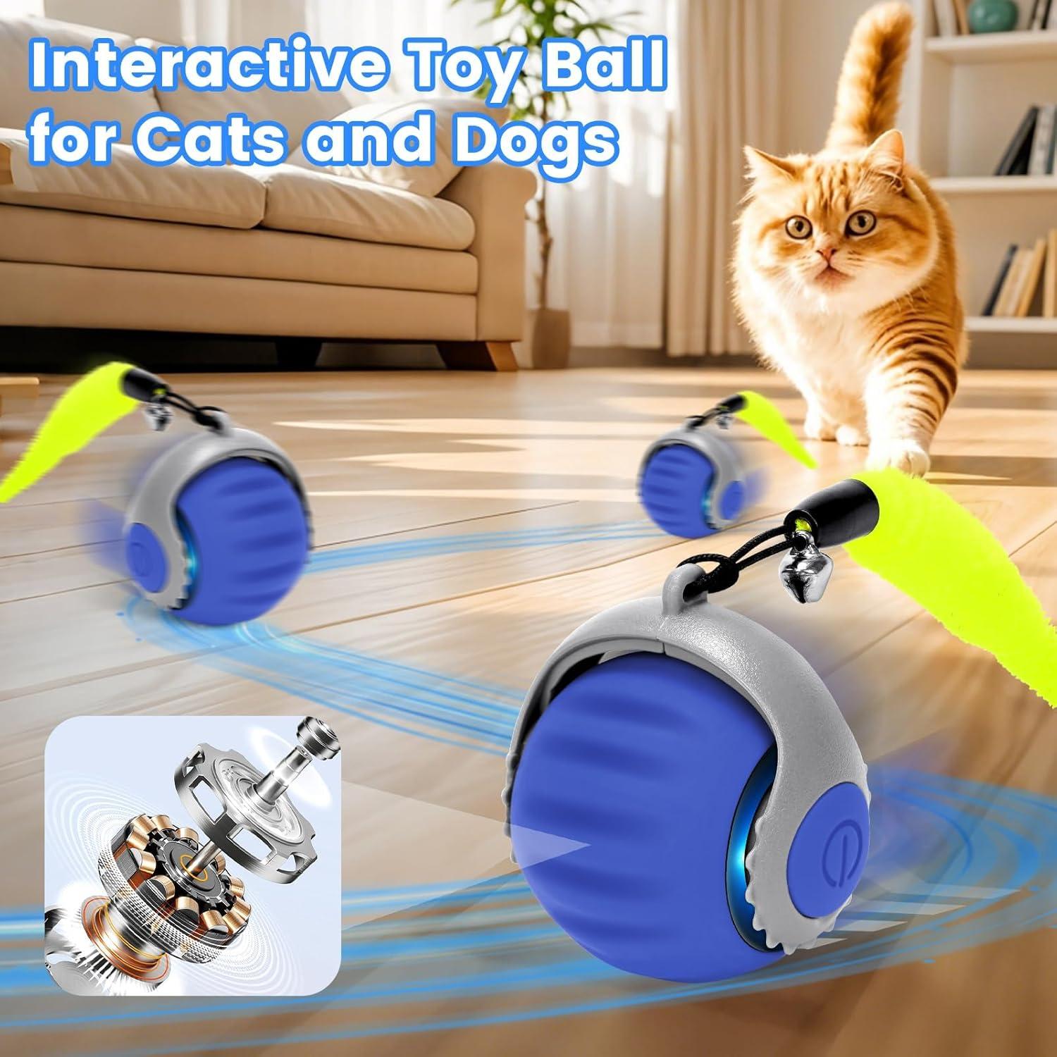 Bola Interactiva para Gatos HNP Recargable USB 2.54cm