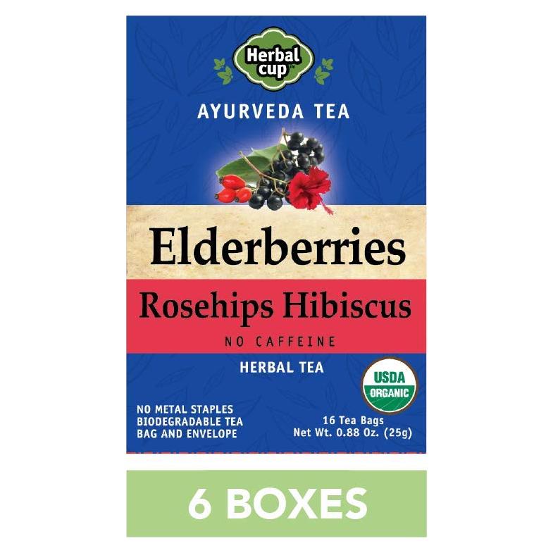 Té de Saúco Orgánico Herbal Cup, Rosa Mosqueta y Hibisco 96g