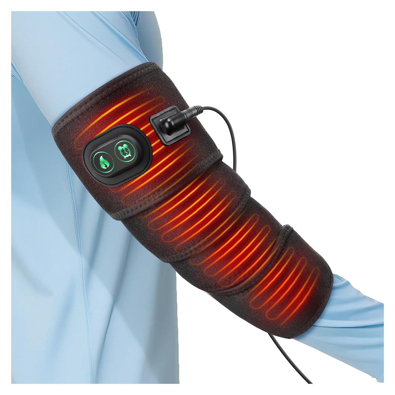 Almohadilla Calefactora WOLOYHEATIE para Brazo y Codo Negra