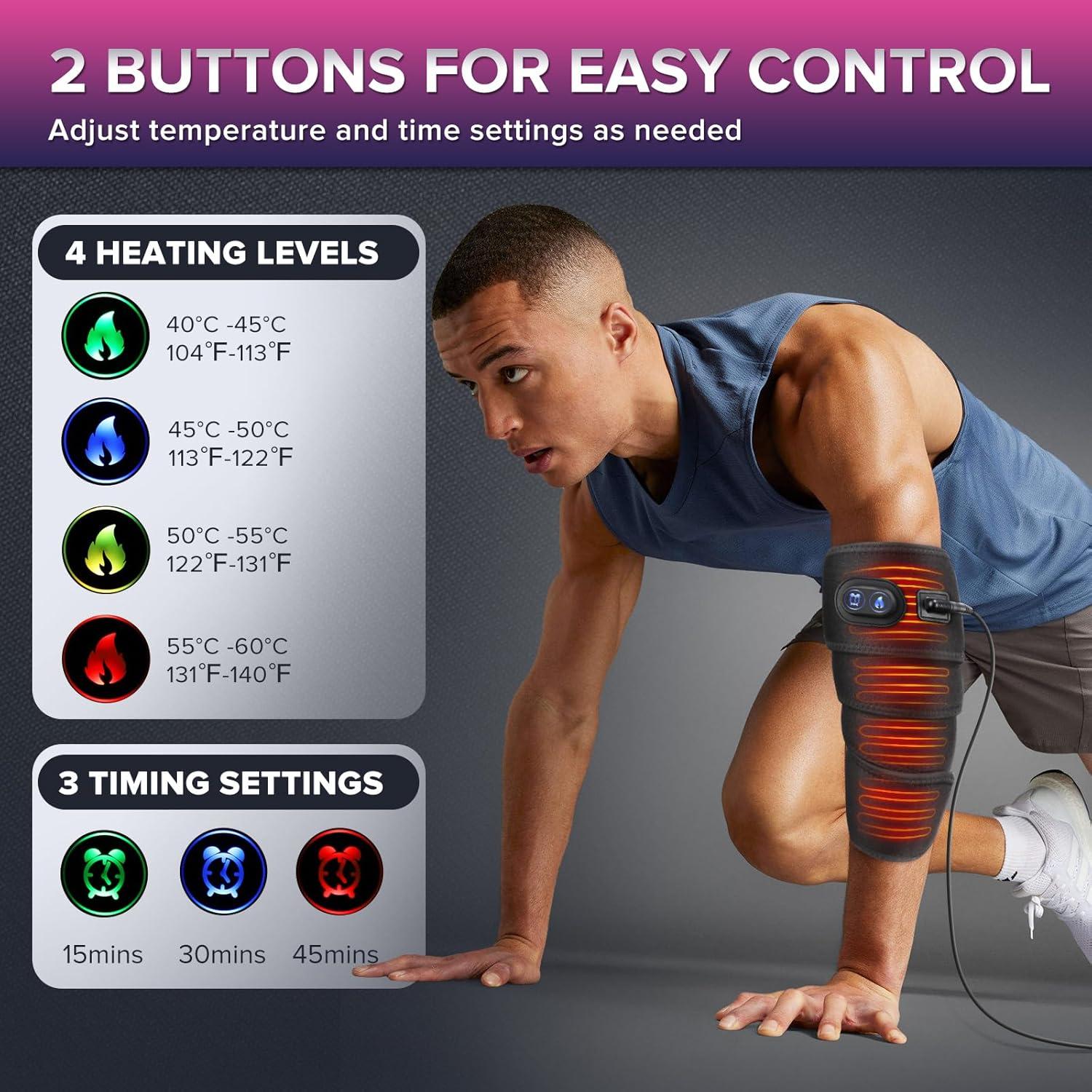 Almohadilla Calefactora WOLOYHEATIE para Brazo y Codo Negra