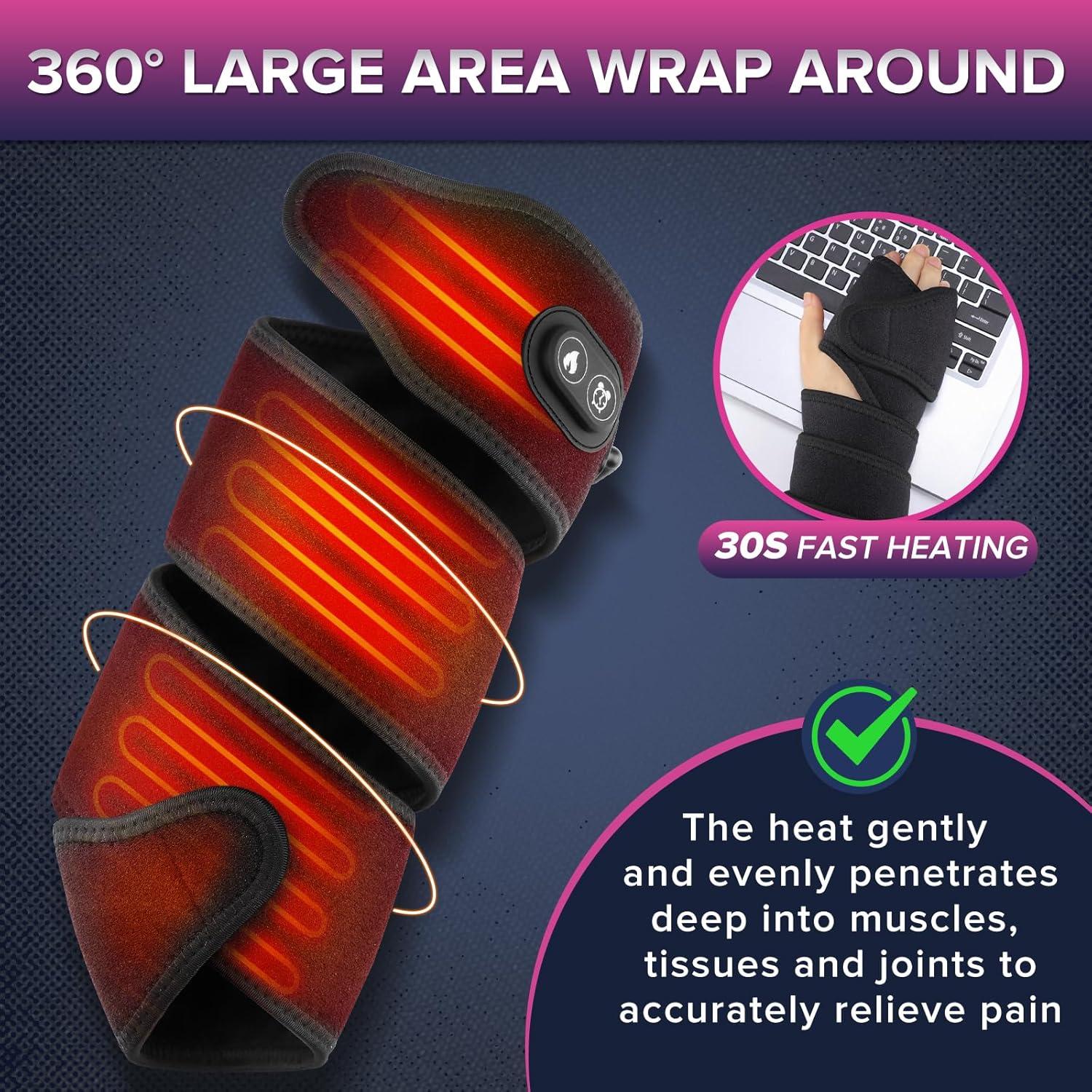 Almohadilla Calefactora WOLOYHEATIE para Brazo y Codo Negra