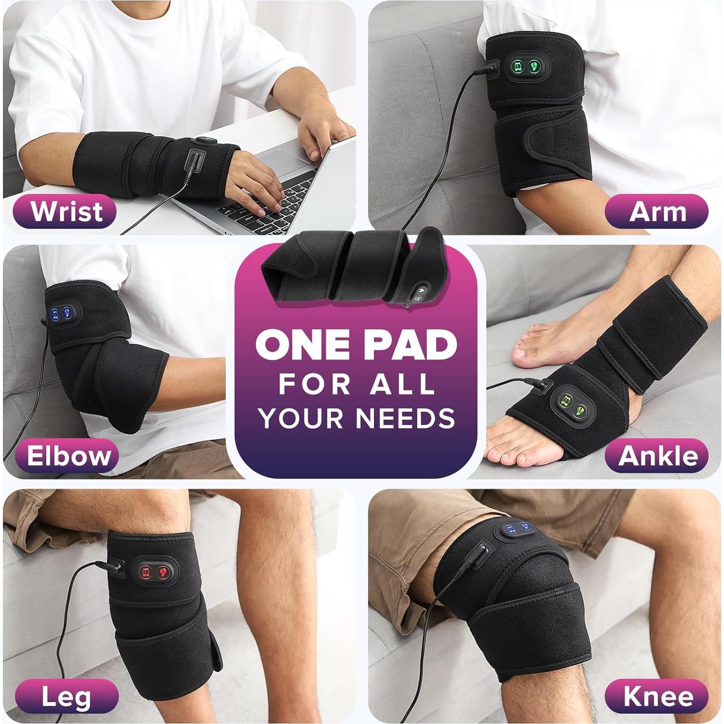 Almohadilla Calefactora WOLOYHEATIE para Brazo y Codo Negra