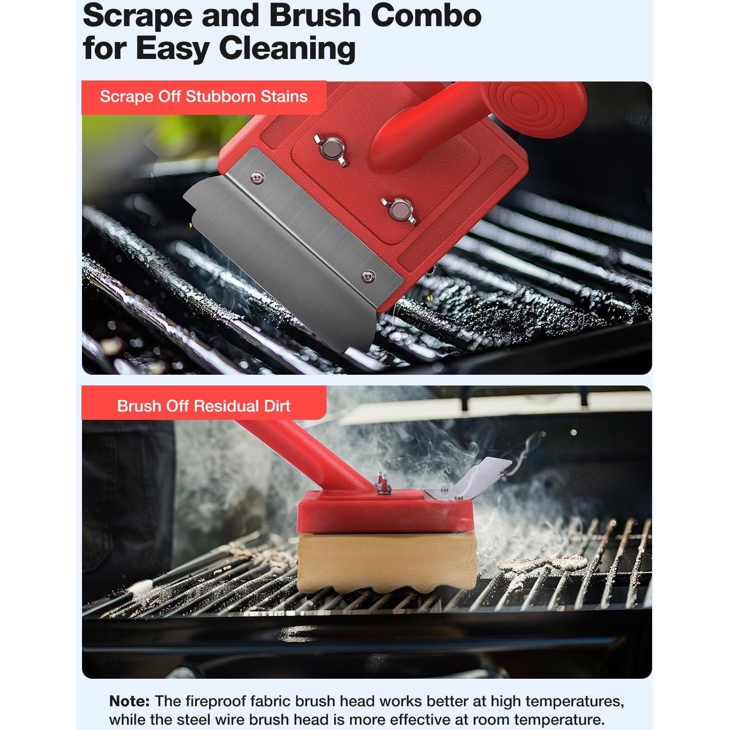 Cepillo para Parrilla Juecity Sin Cerda Reemplazable 11.9x9.9 cm