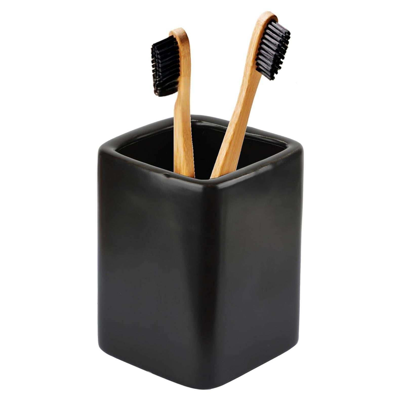 Soporte para Cepillos de Dientes Negro Louie Silna Cerámica