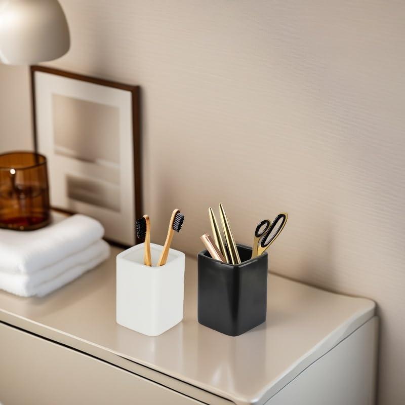 Soporte para Cepillos de Dientes Negro Louie Silna Cerámica