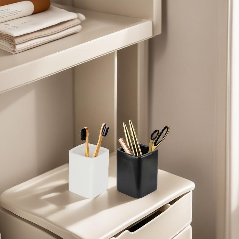 Soporte para Cepillos de Dientes Negro Louie Silna Cerámica