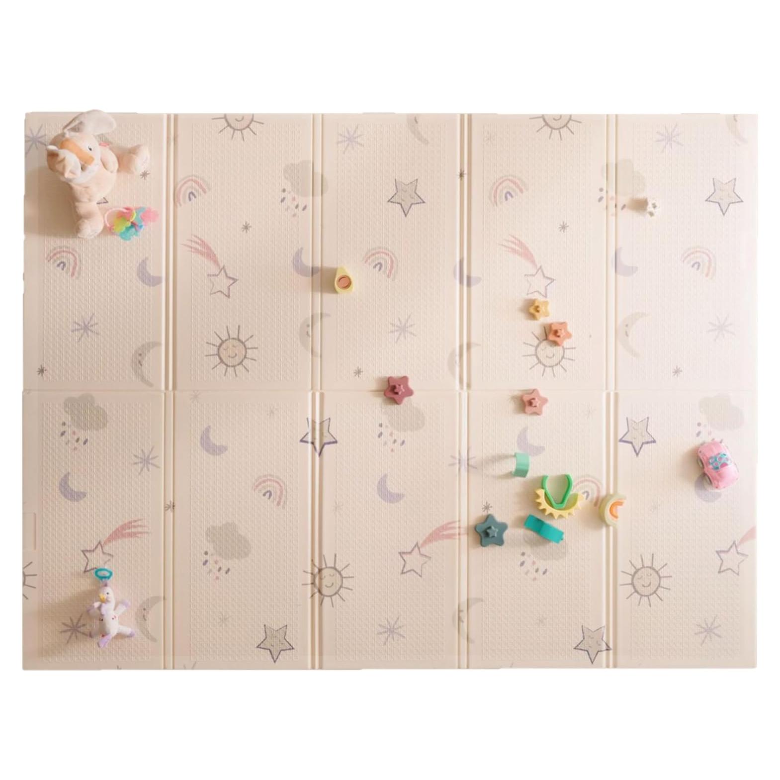 Alfombra de Juego Reversible Nuby Estrellas y Cielo 196x147cm