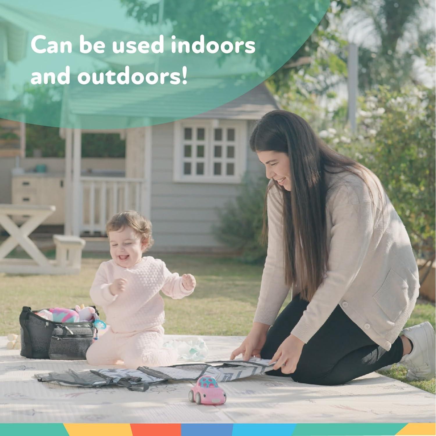 Alfombra de Juego Reversible Nuby Estrellas y Cielo 196x147cm