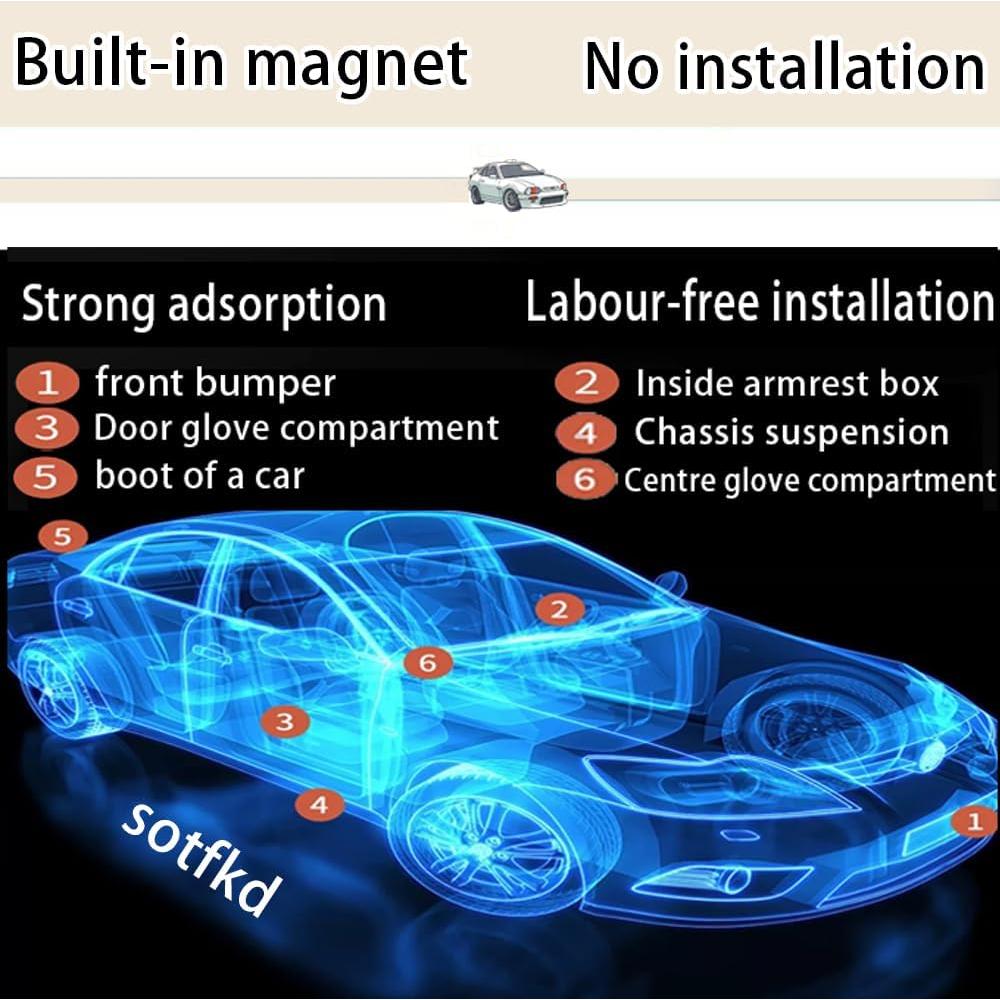 Paquete de 2 Rastreador GPS Magnético Sotfkd para Vehículos