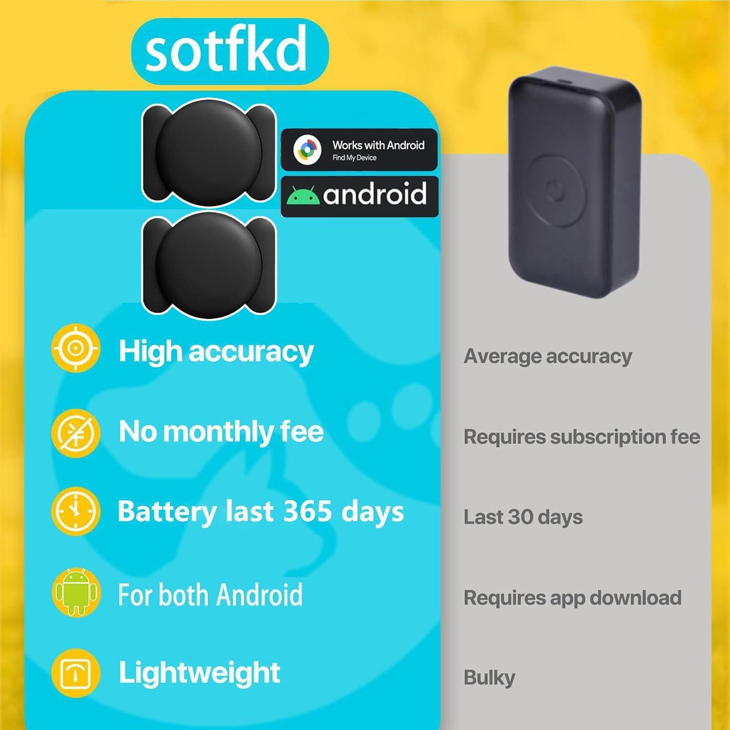 Paquete de 2 Rastreador GPS Magnético Sotfkd para Vehículos