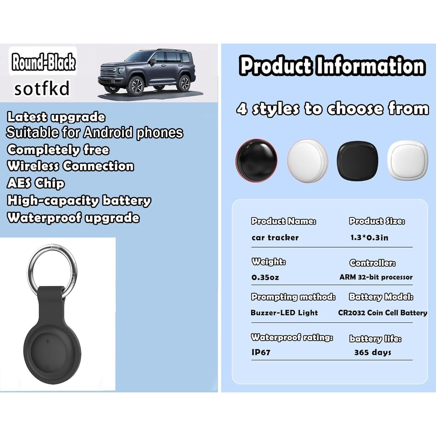 Paquete de 2 Rastreadores GPS Sotfkd para Vehículos - Impermeables