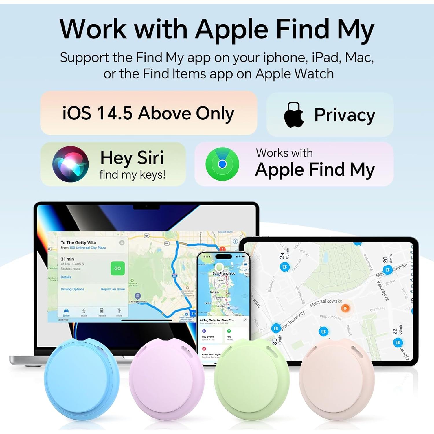 Paquete de 4 Etiquetas Rastreador Bluetooth CYBERDOT LocatePro