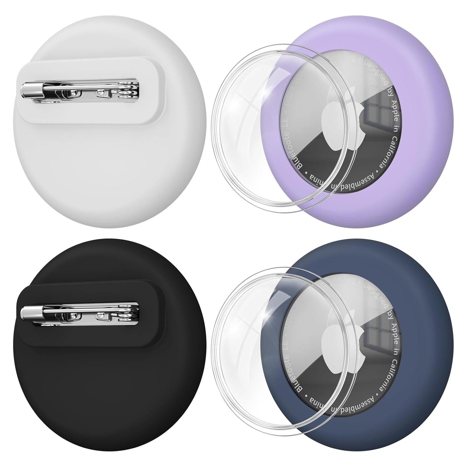 Paquete de 4 Fundas de Silicona Wanme para Etiquetas Apple