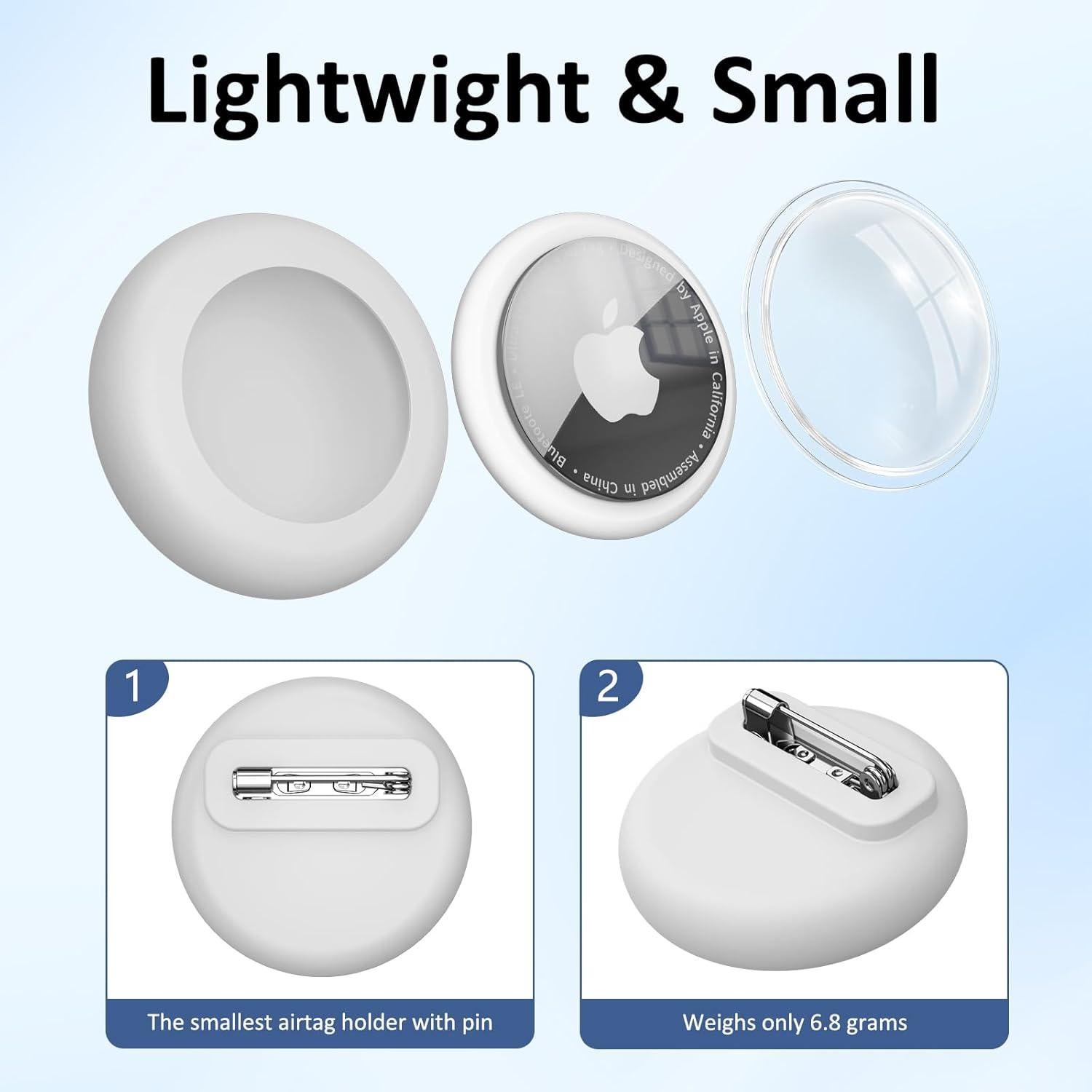 Paquete de 4 Fundas de Silicona Wanme para Etiquetas Apple