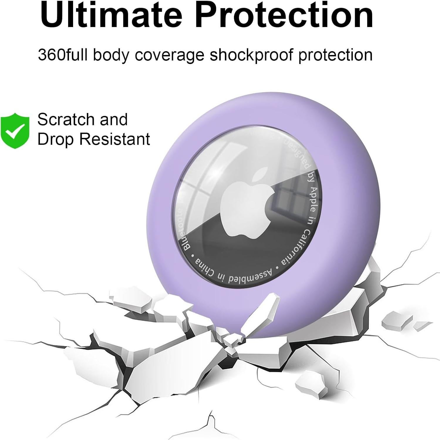 Paquete de 4 Fundas de Silicona Wanme para Etiquetas Apple