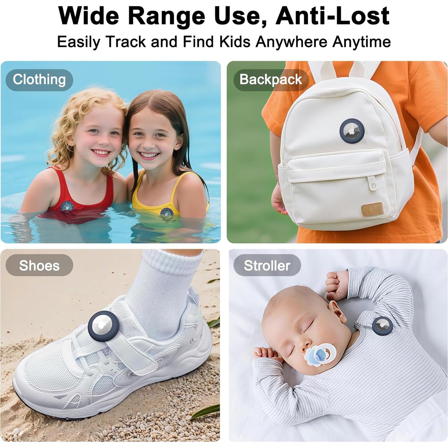 Paquete de 4 Fundas de Silicona Wanme para Etiquetas Apple