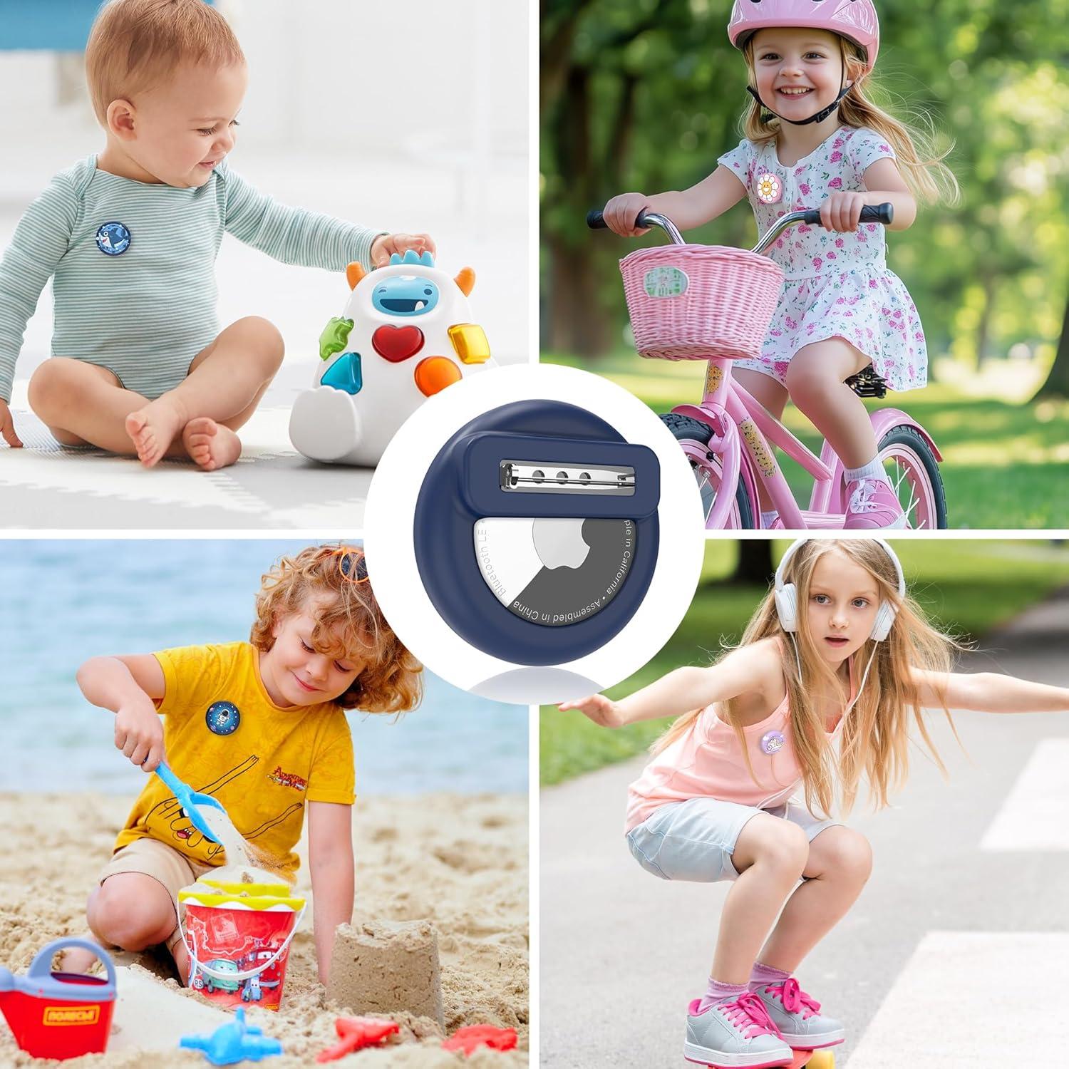 Soporte para AirTag con pin SZJCLTD - 2 unidades Girasol/Rainbow