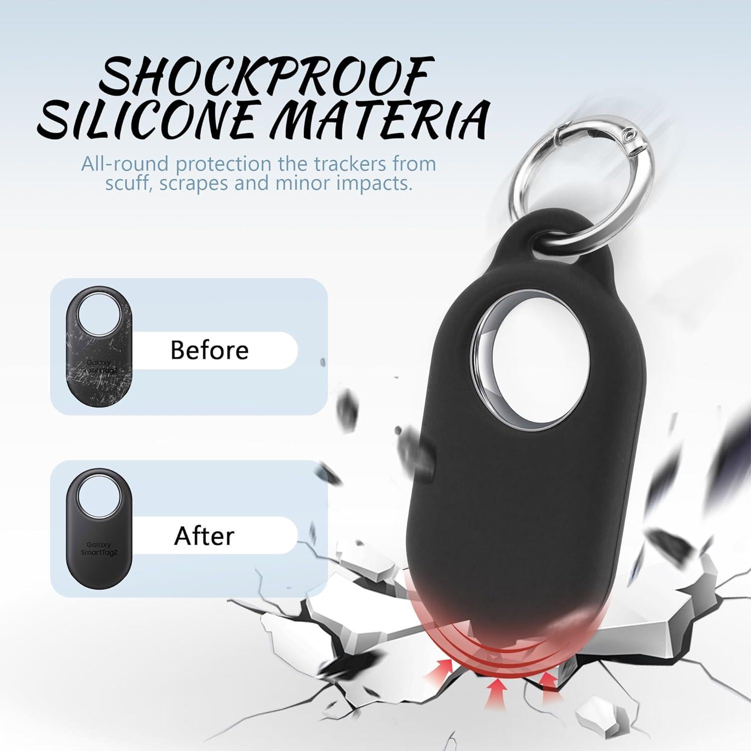 Funda de Silicona BlingKingdom para SmartTag2 - Negro