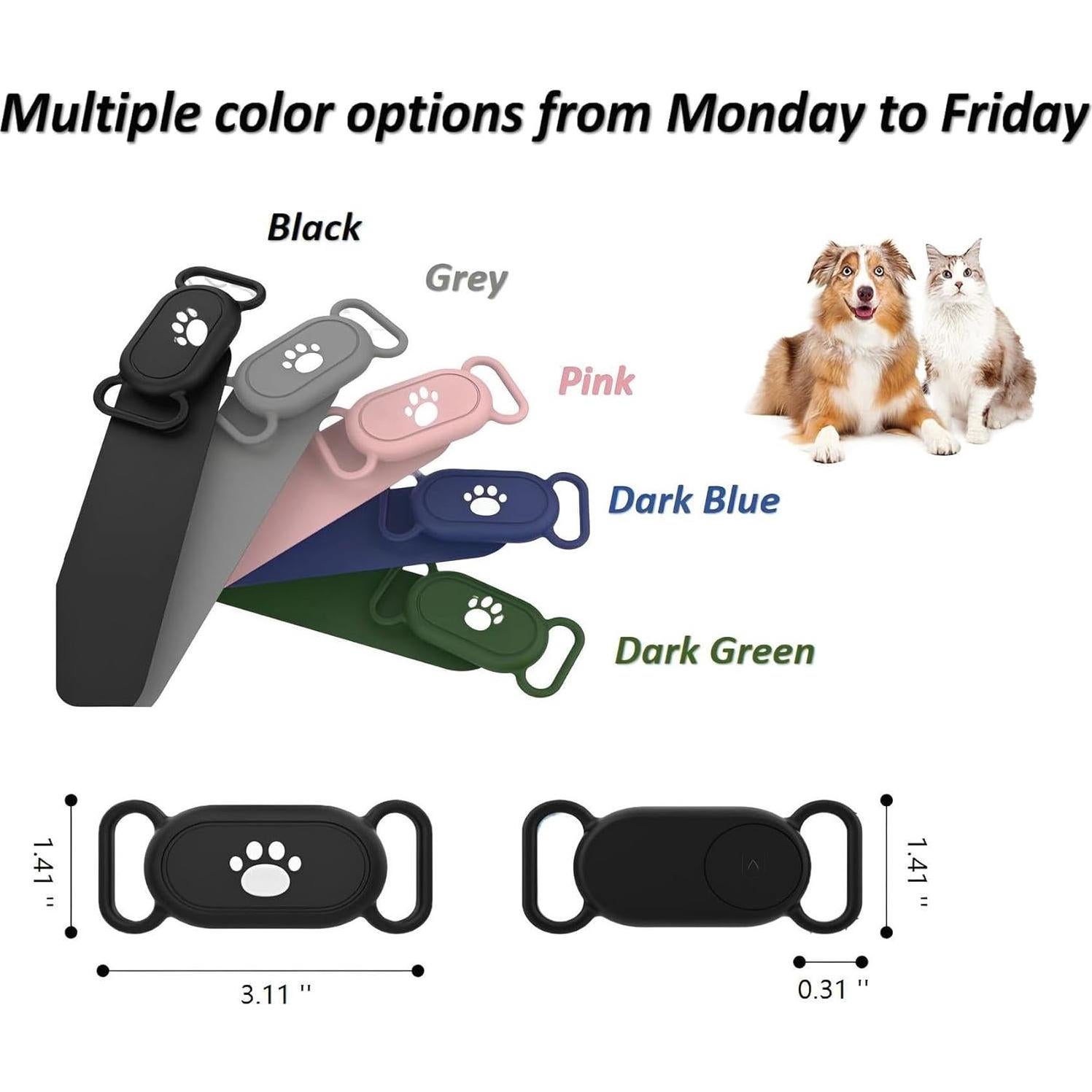 Paquete de 5 Fundas de Silicona para Collar de Perro KEPHCRL