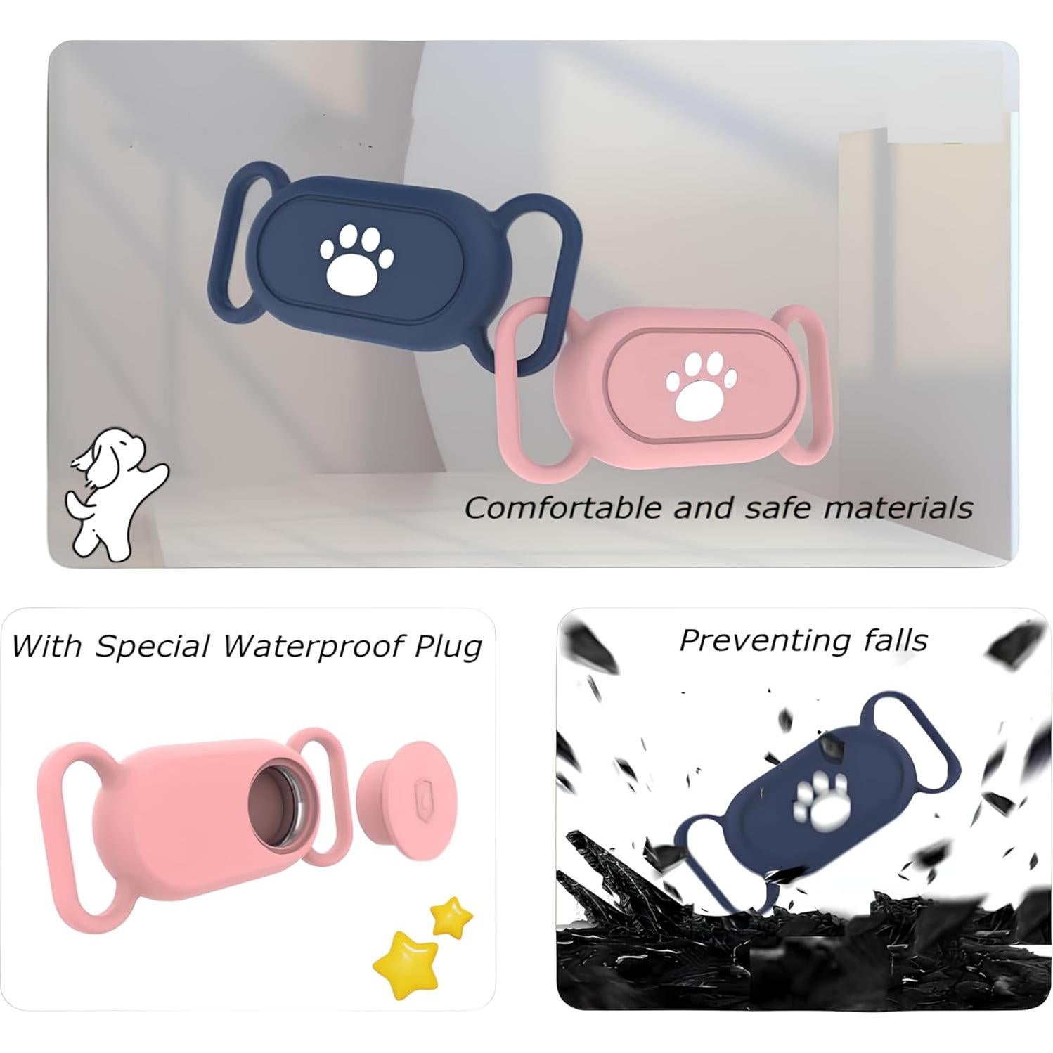 Paquete de 5 Fundas de Silicona para Collar de Perro KEPHCRL