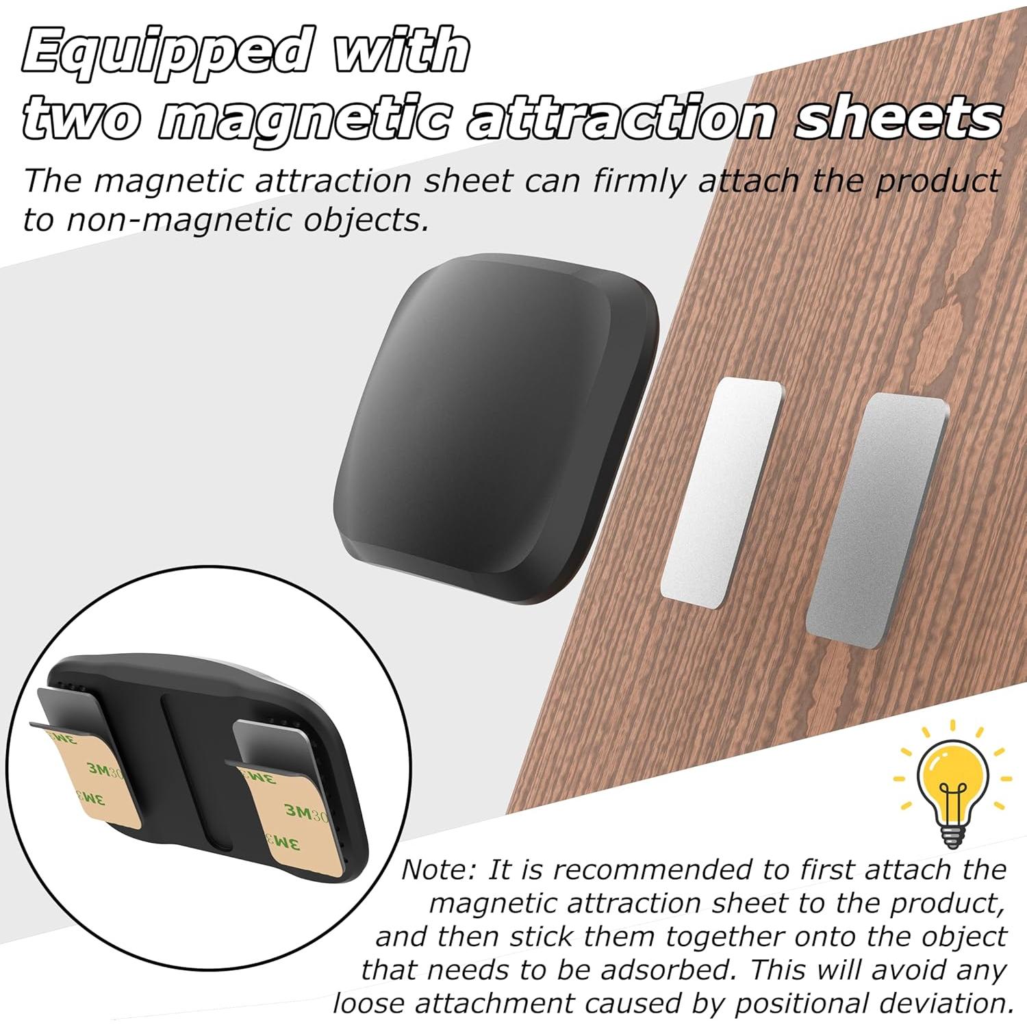 Funda Magnética para AirTag Sifemp - 2 Pack Silicona Negra