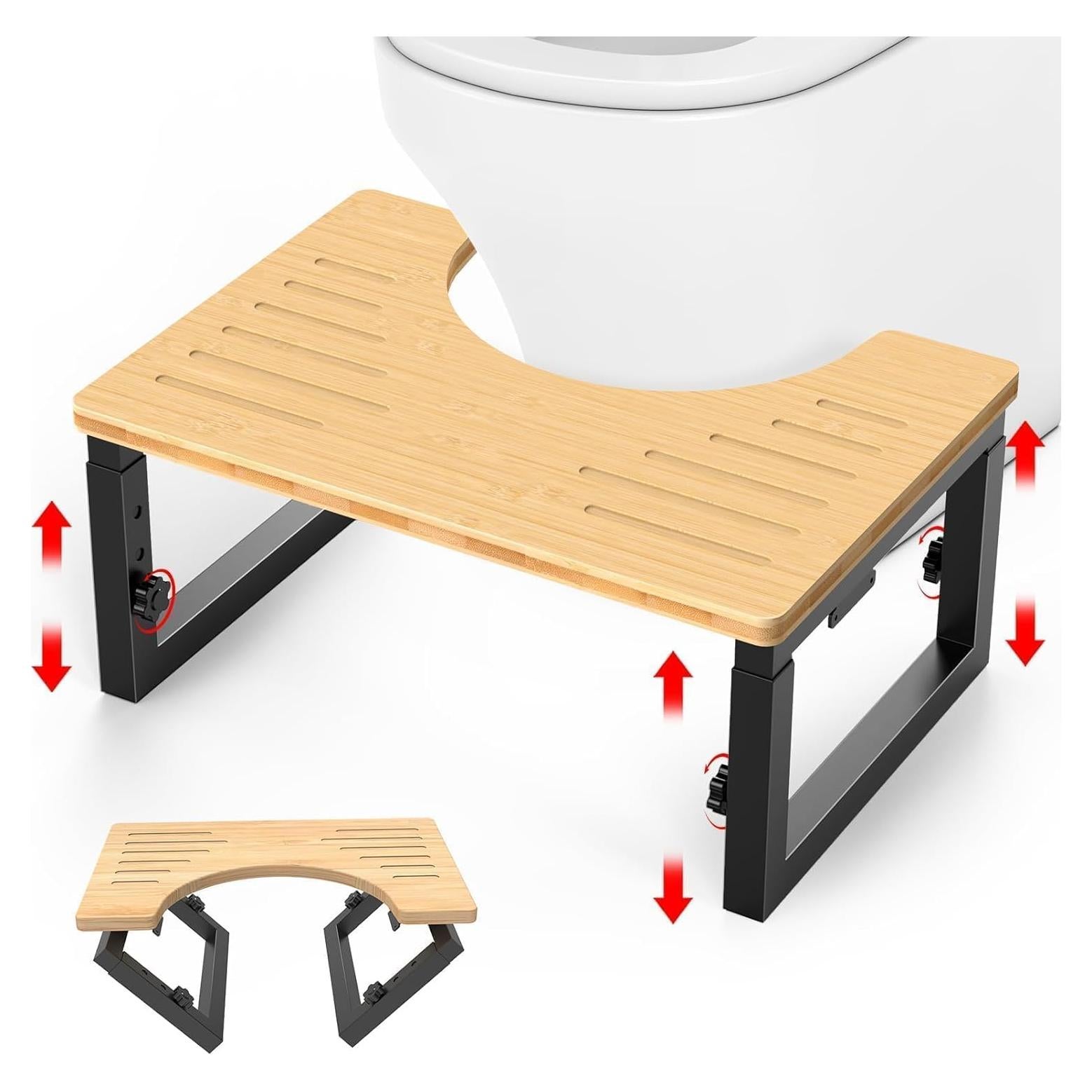 Taburete de Baño Plegable LIDTOP Ajustable 18-23 cm Antideslizante