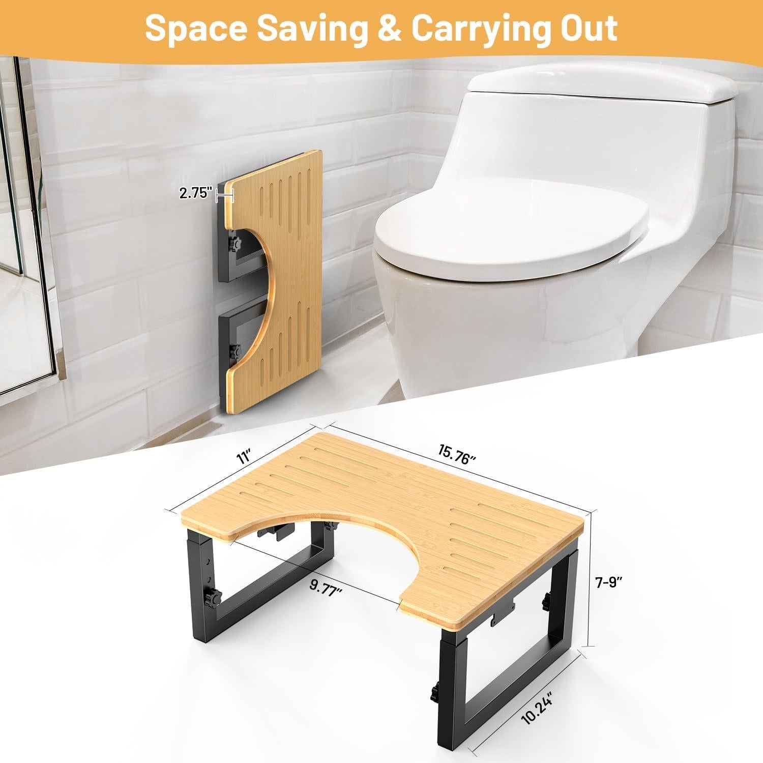 Taburete de Baño Plegable LIDTOP Ajustable 18-23 cm Antideslizante