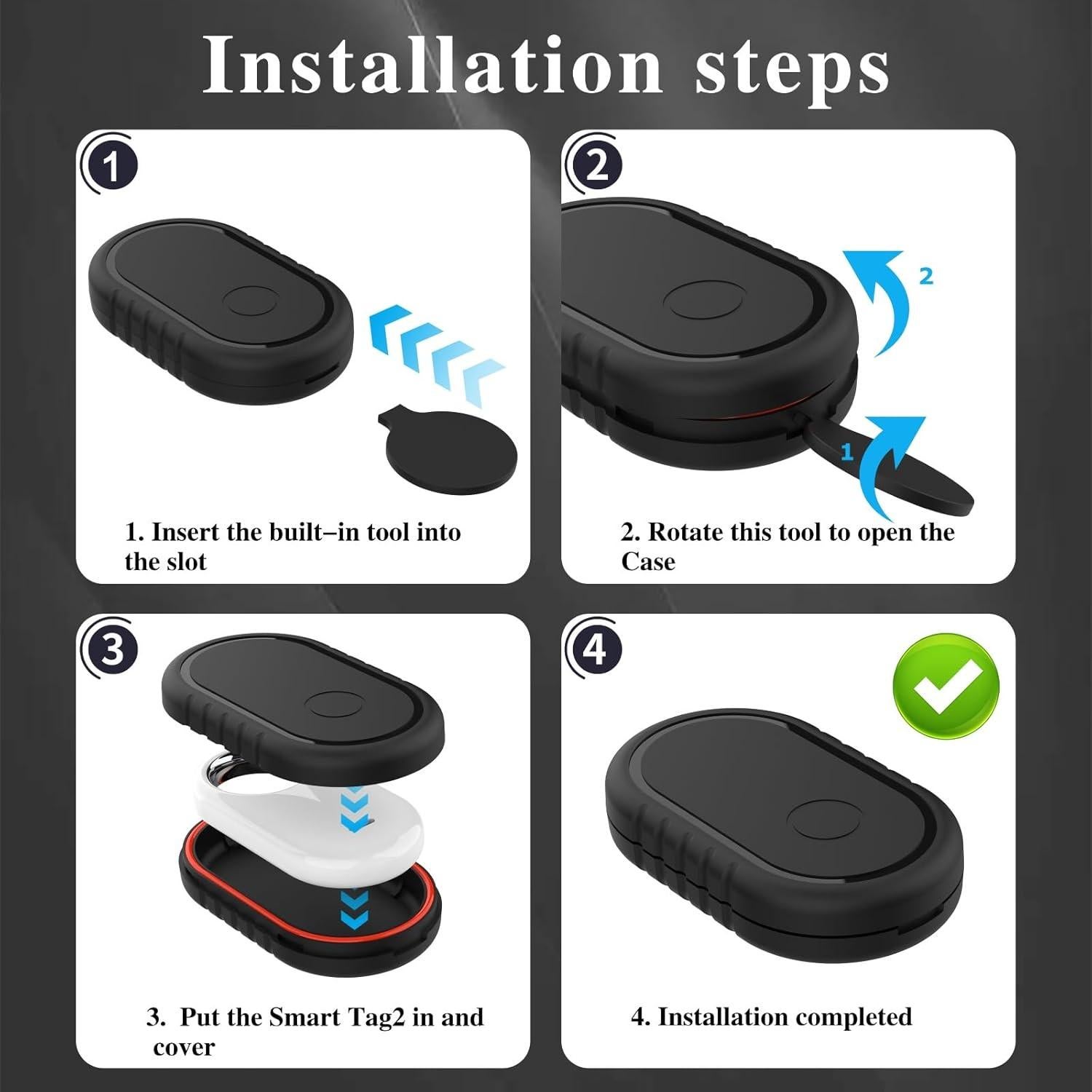 Funda Impermeable Wagtune para Samsung SmartTag2 - Paquete de 2