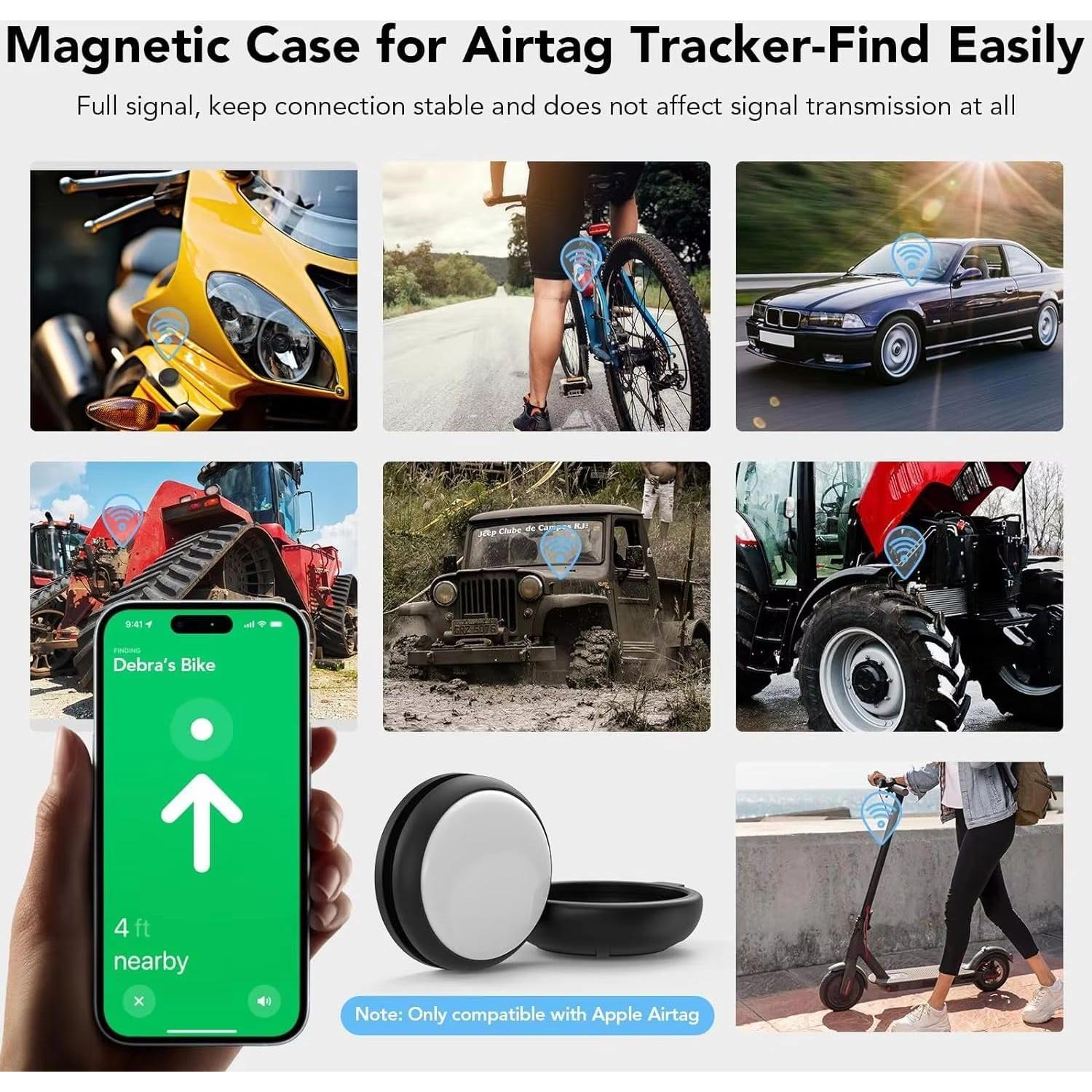 Funda Magnética Impermeable para AirTag GATYZGEAR - Negro