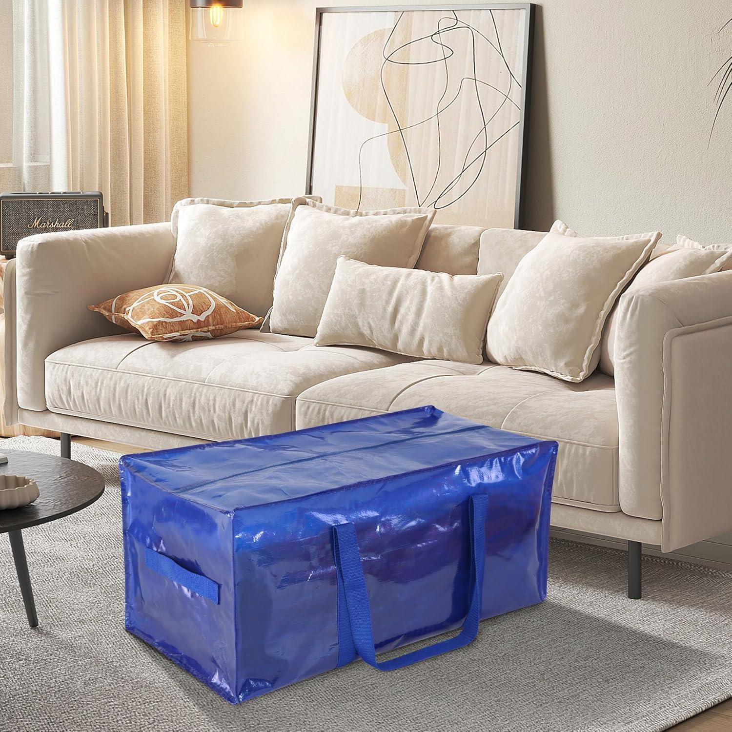 Paquete de 6 Bolsas de Mudanza JCBZAMZ 74x36x32cm Impermeables