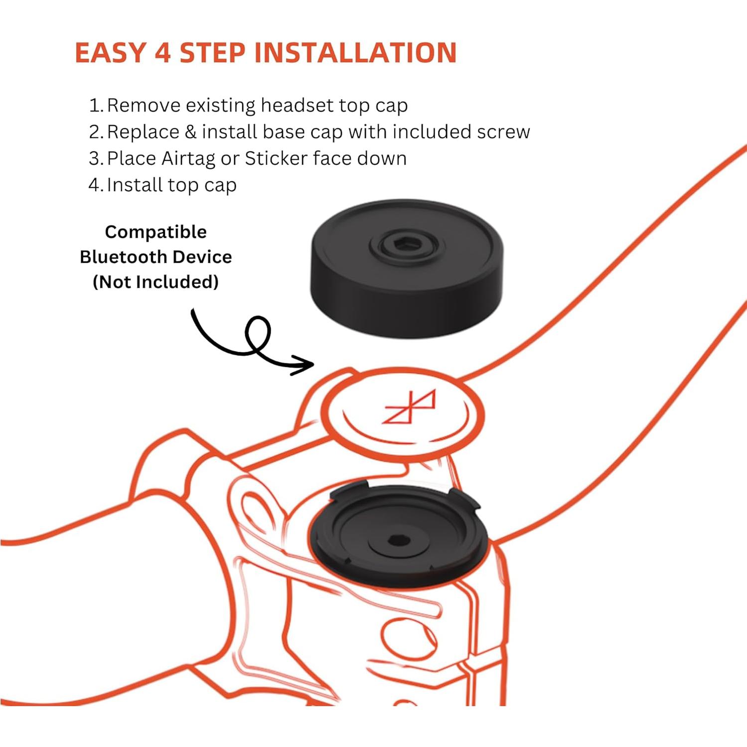 Soporte Oculto para Airtag Blackbrush - Antirrobo para Bicicleta