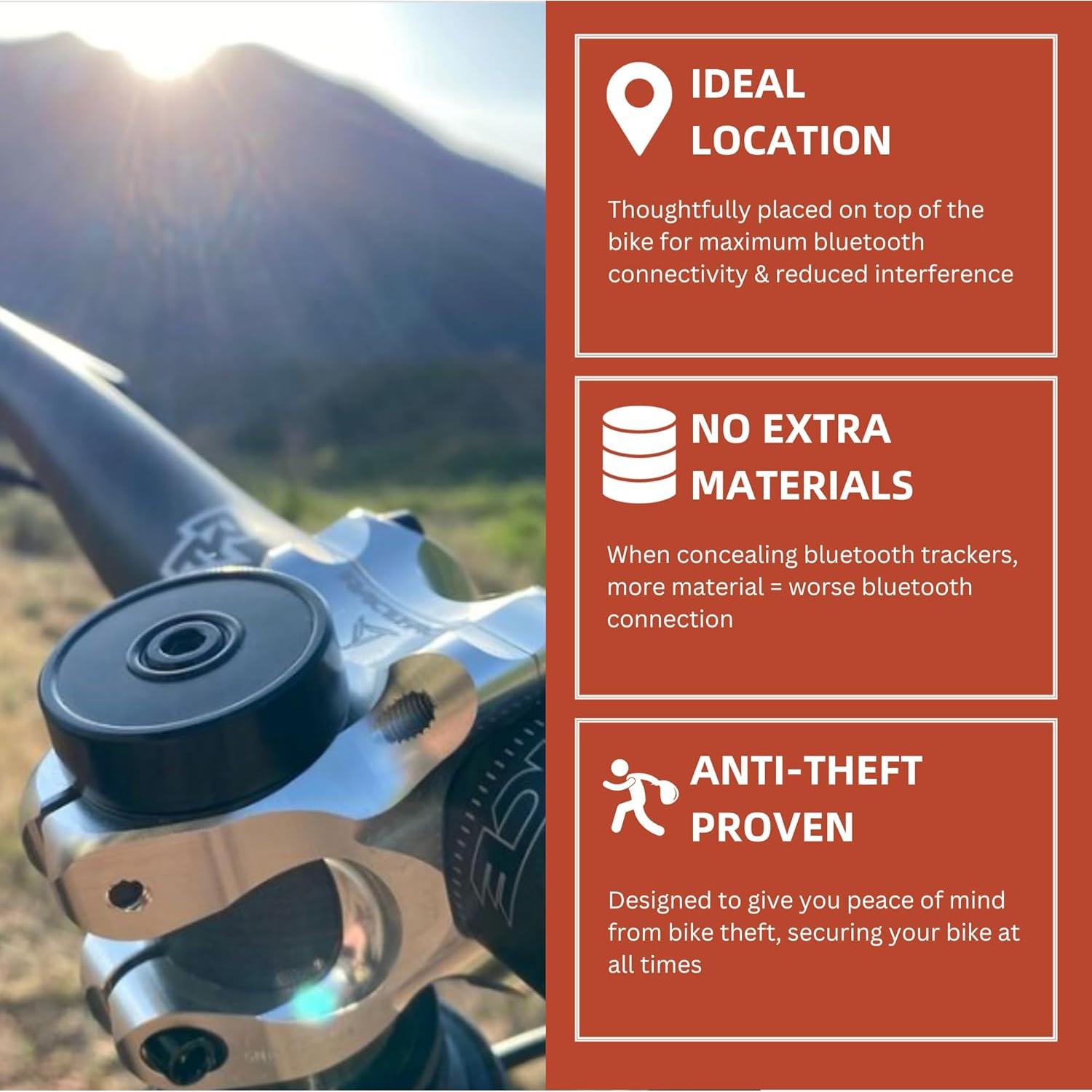 Soporte Oculto para Airtag Blackbrush - Antirrobo para Bicicleta