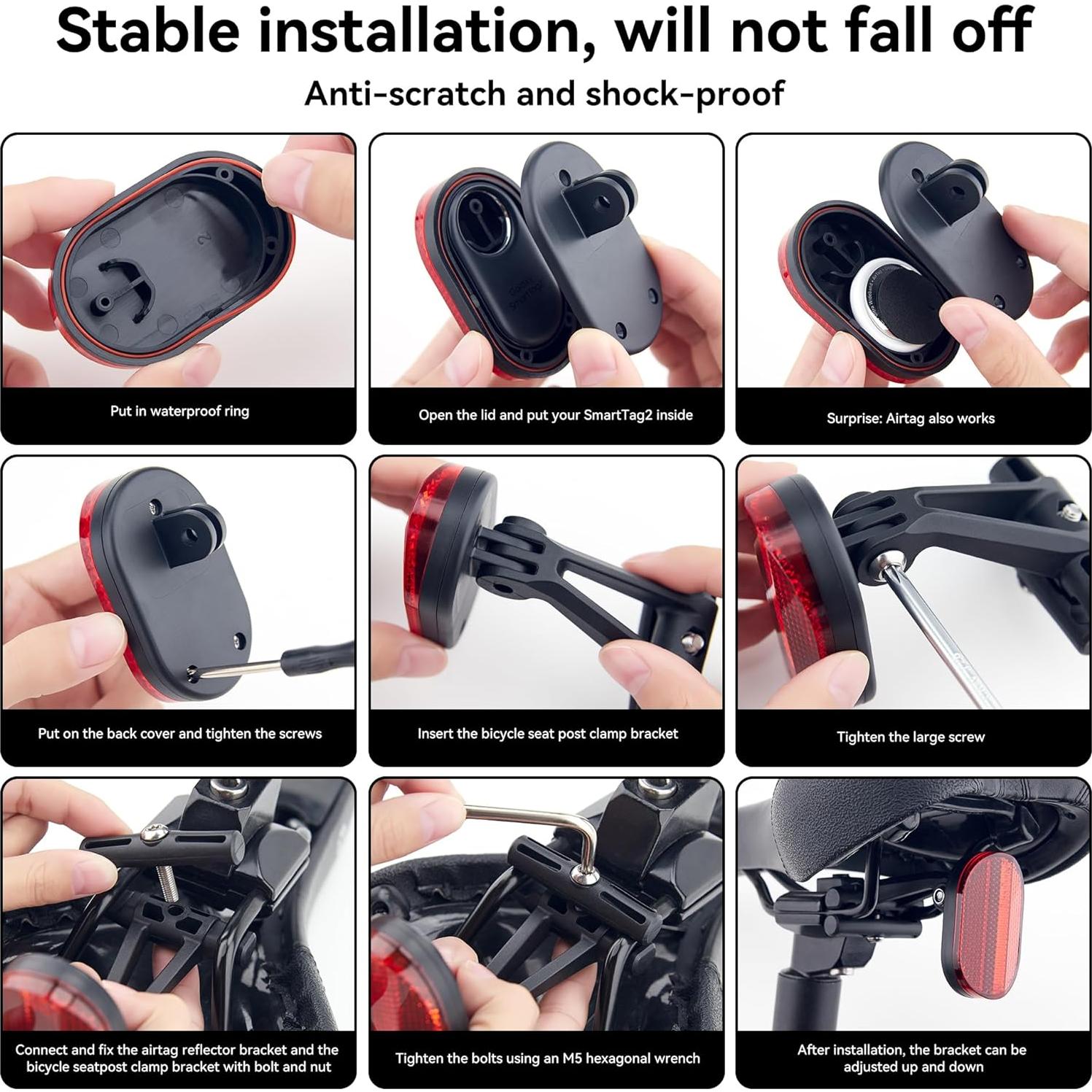 Soporte Oculto Antirrobo para SmartTag2 CITYWAY - Impermeable