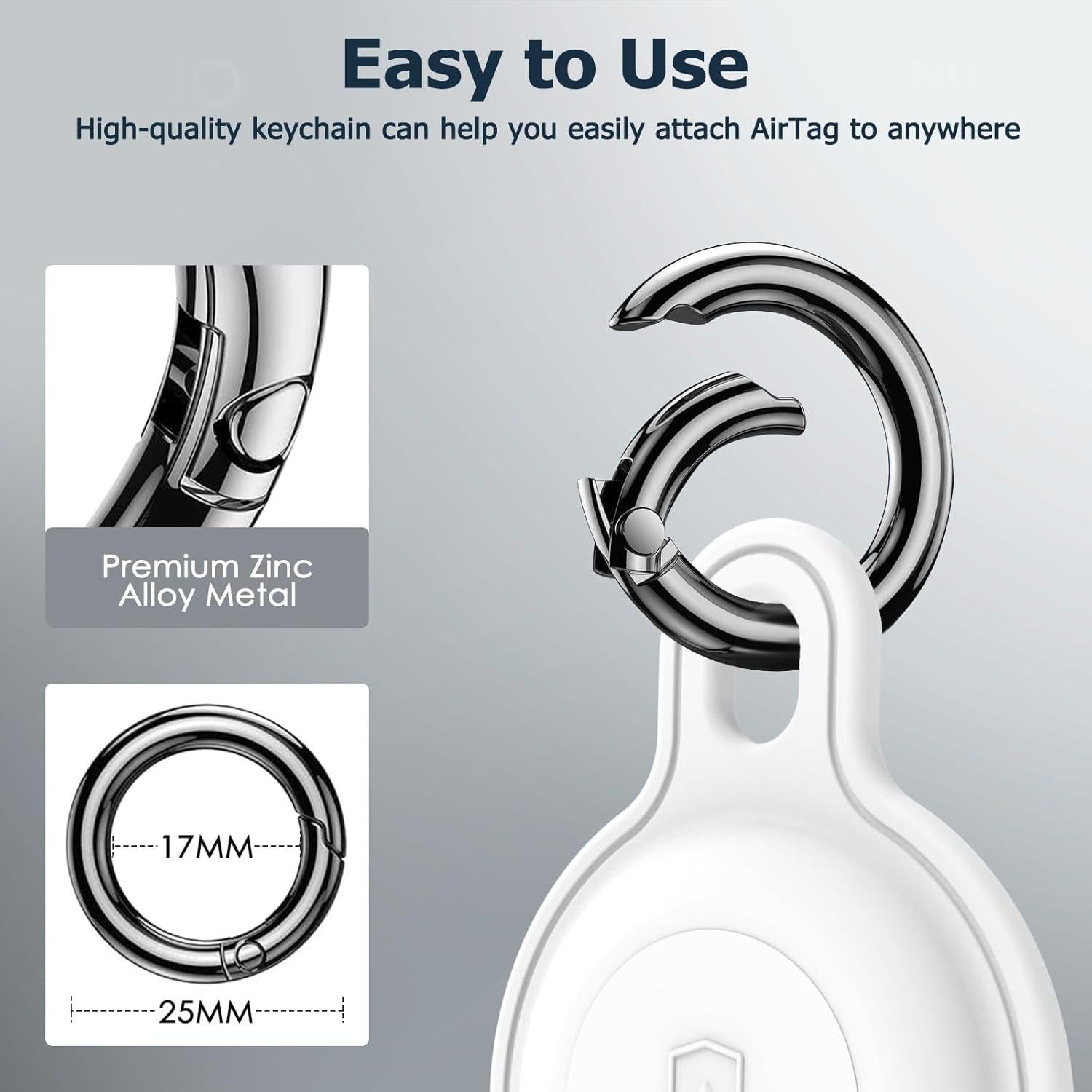 Paquete de 4 Soportes de Silicona IPX8 para Apple Airtag