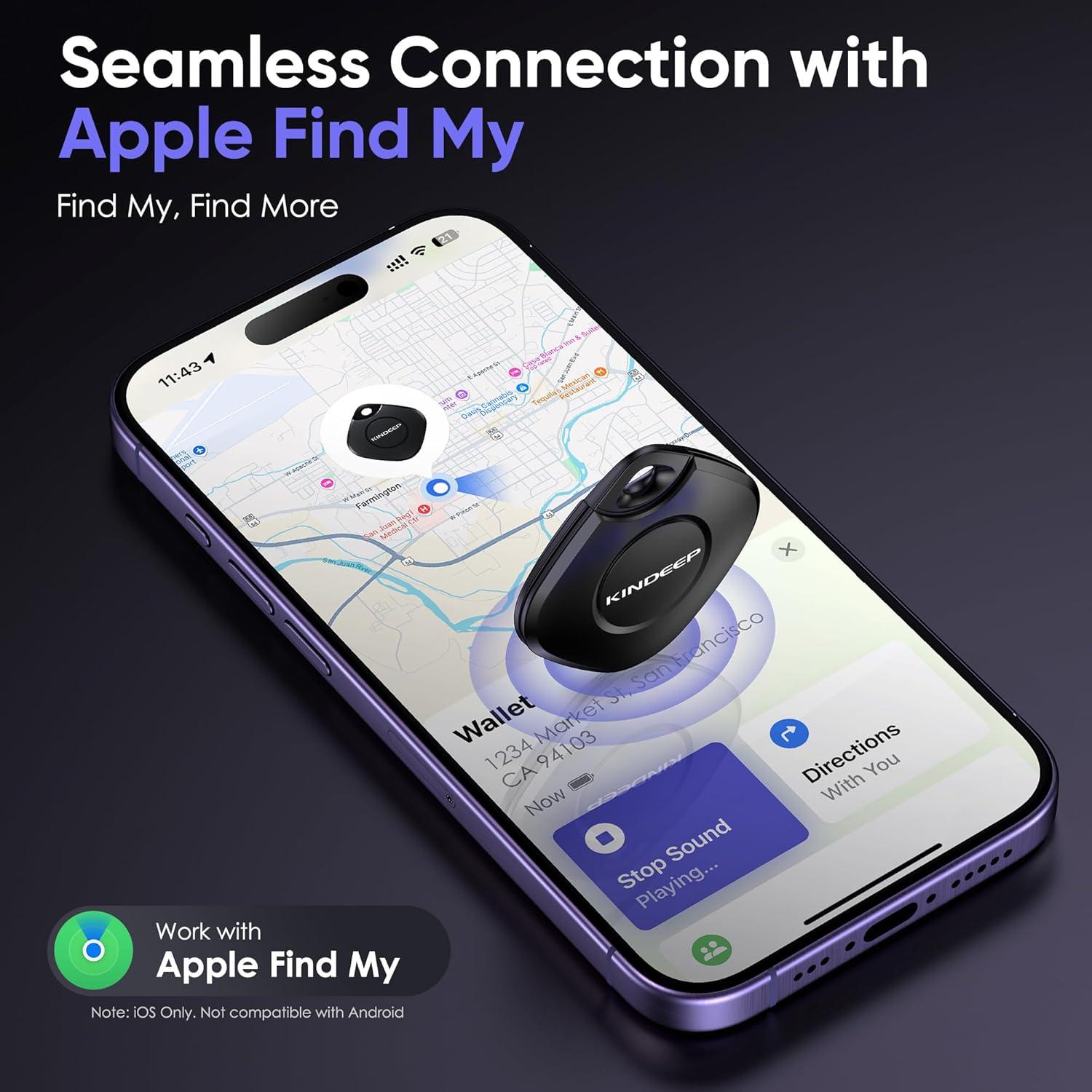 Paquete de 4 Etiquetas KINDEEP Air Tracker Bluetooth iOS
