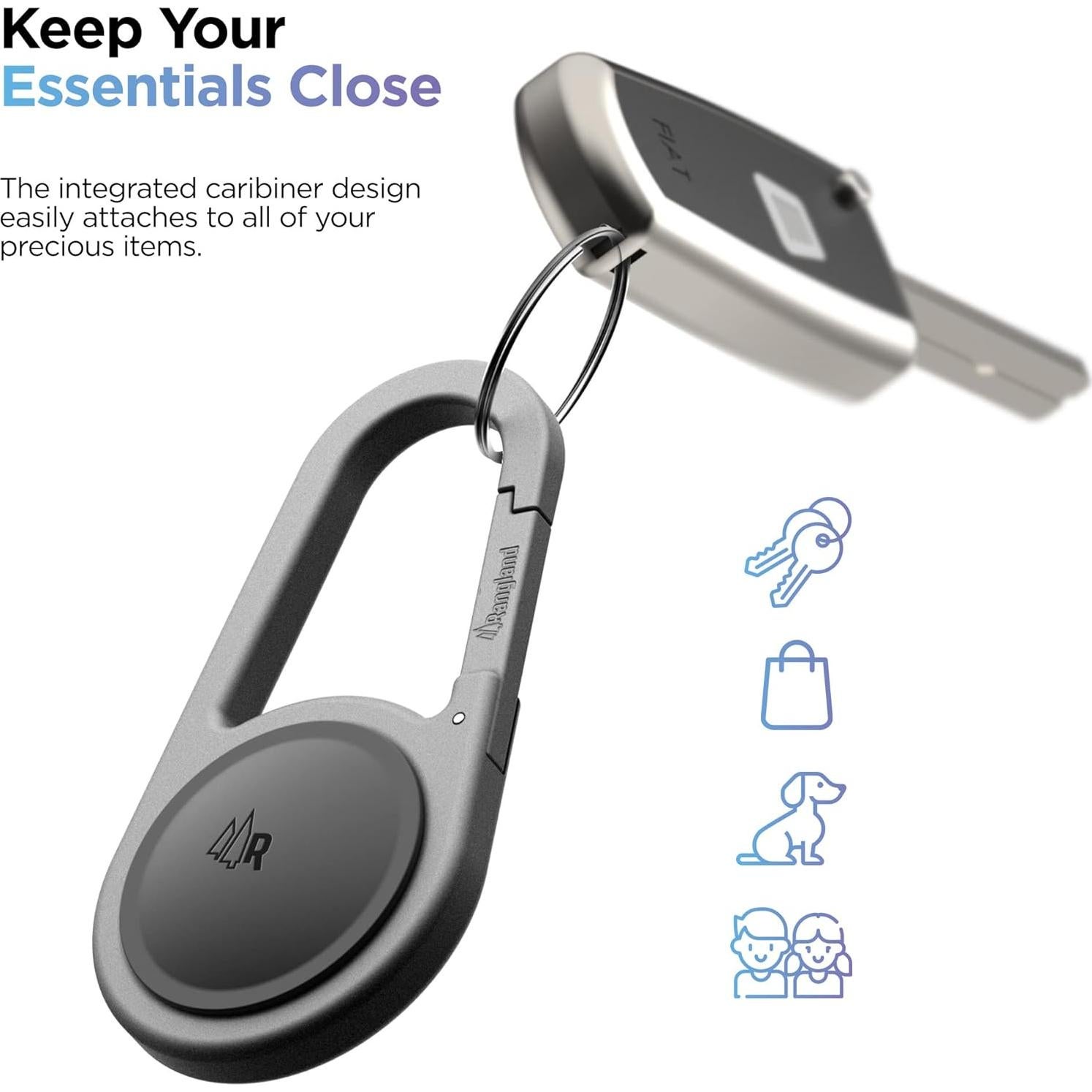 Soporte Carabiner AirTag Rangland Ultra Duradero a Prueba de Agua