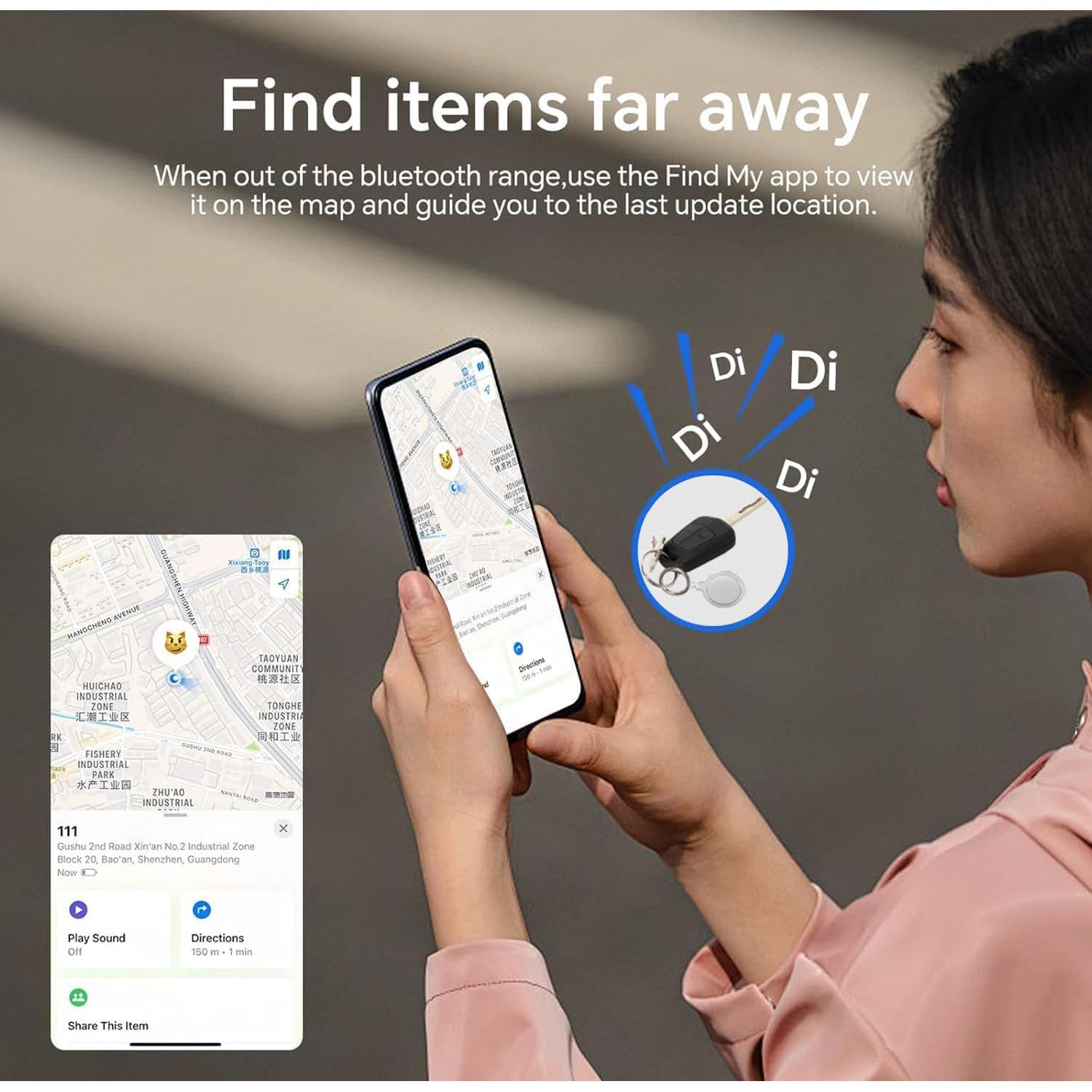 Paquete de 3 rastreadores Bluetooth LAOLASEED HTAG - Localizador de llaves