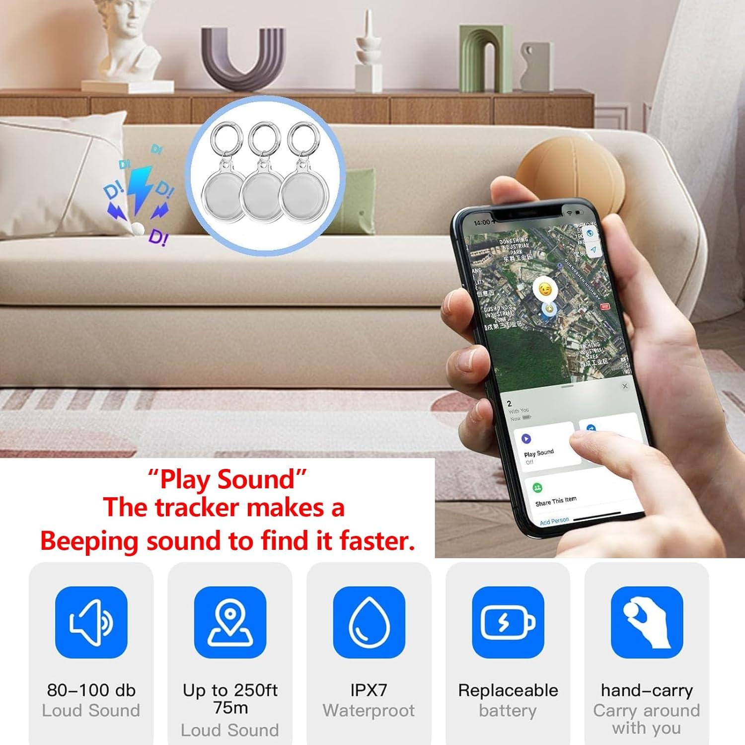 Paquete de 3 rastreadores Bluetooth LAOLASEED HTAG - Localizador de llaves