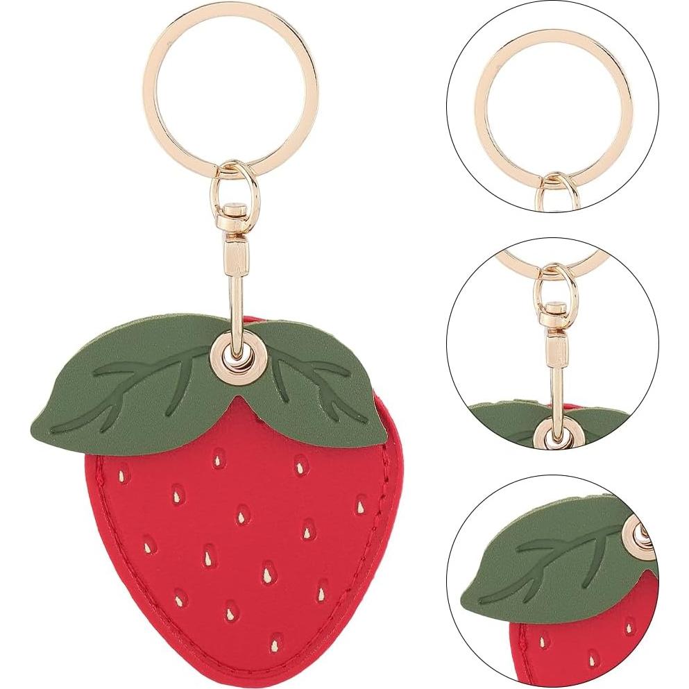 Soporte de Llavero Airtag Fresa SOFPLATE - Cuero Imitación