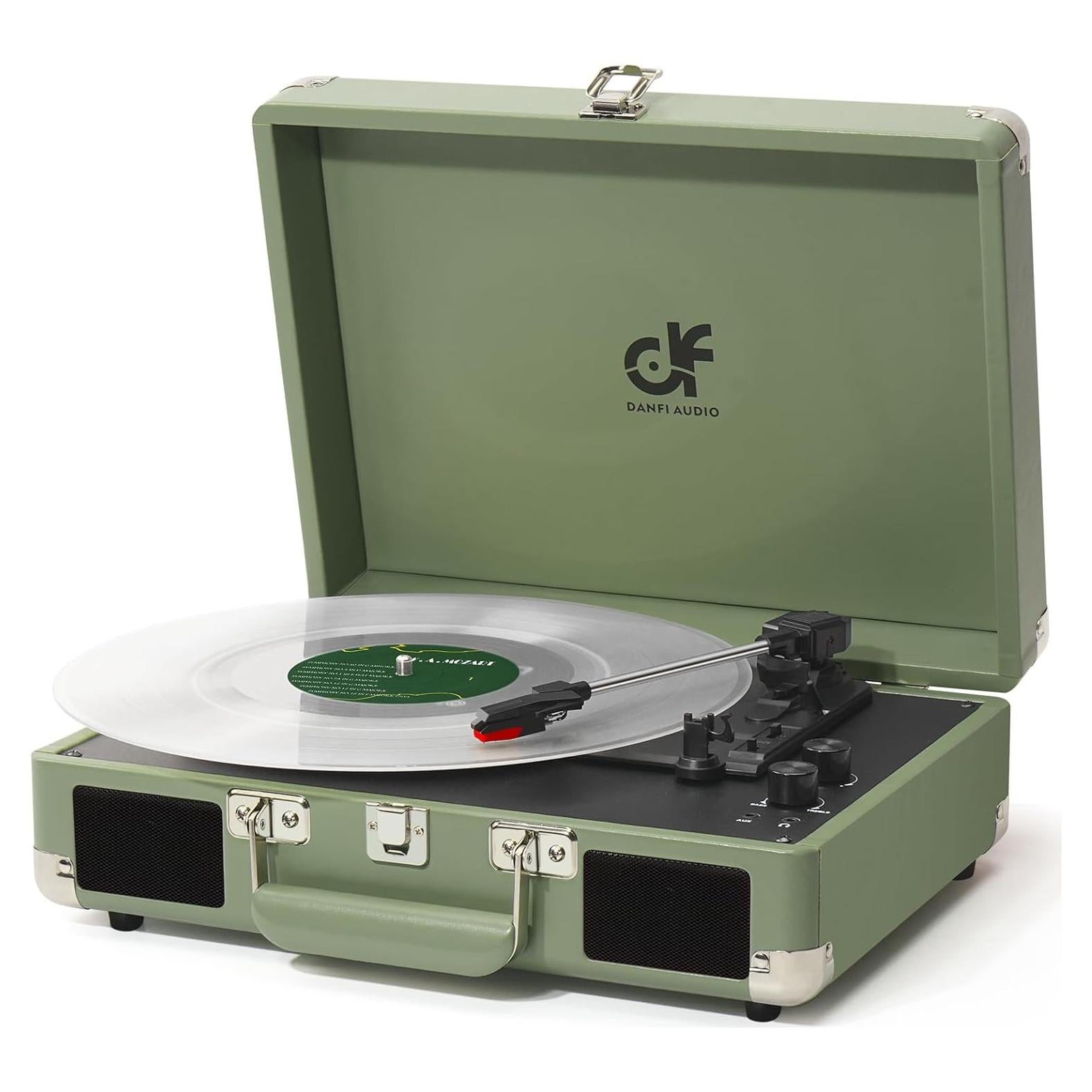 Reproductor de Vinilo DANFI AUDIO TE-001DGR Portátil Verde