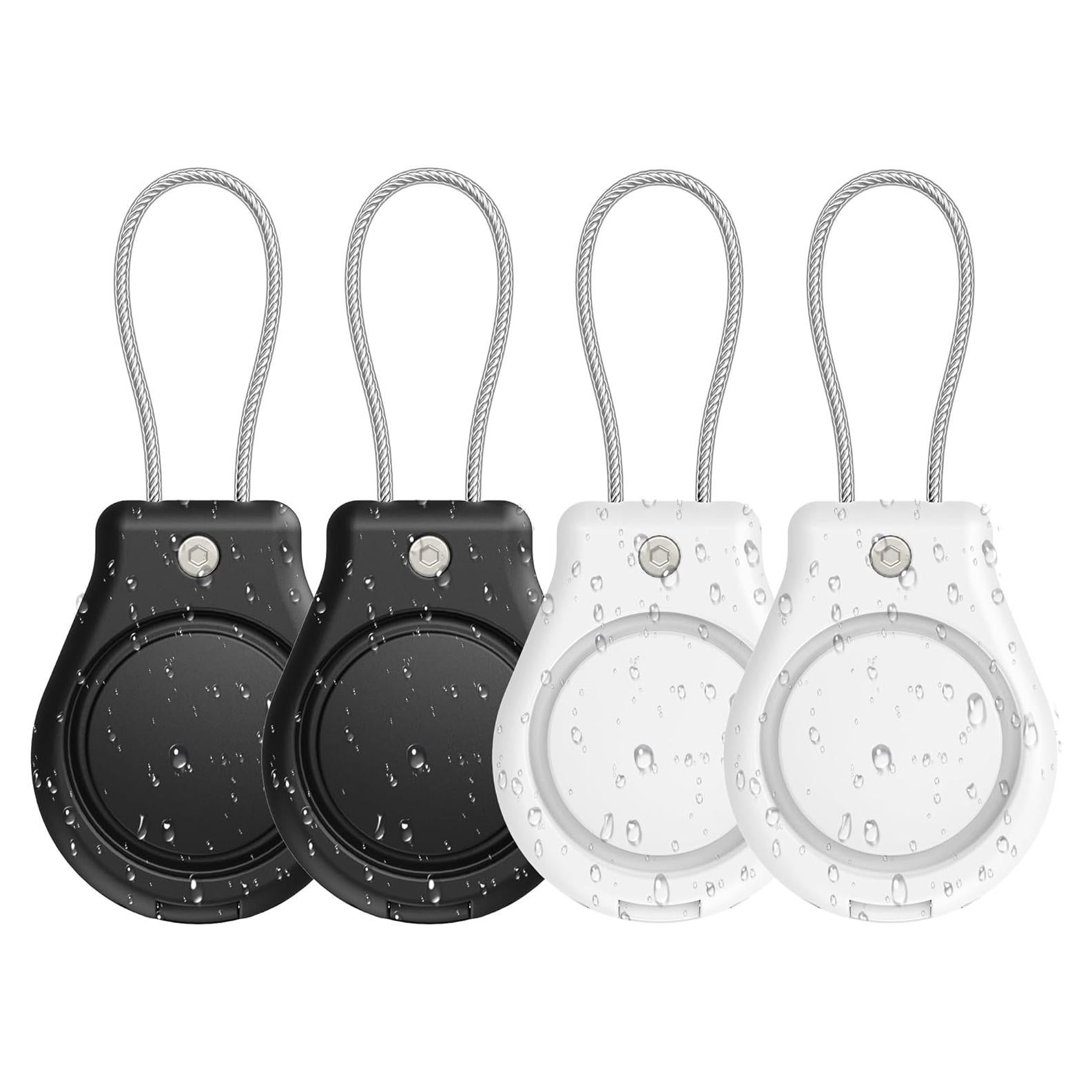 Paquete de 4 Sujetadores de Llaveros Rayzoq para AirTag