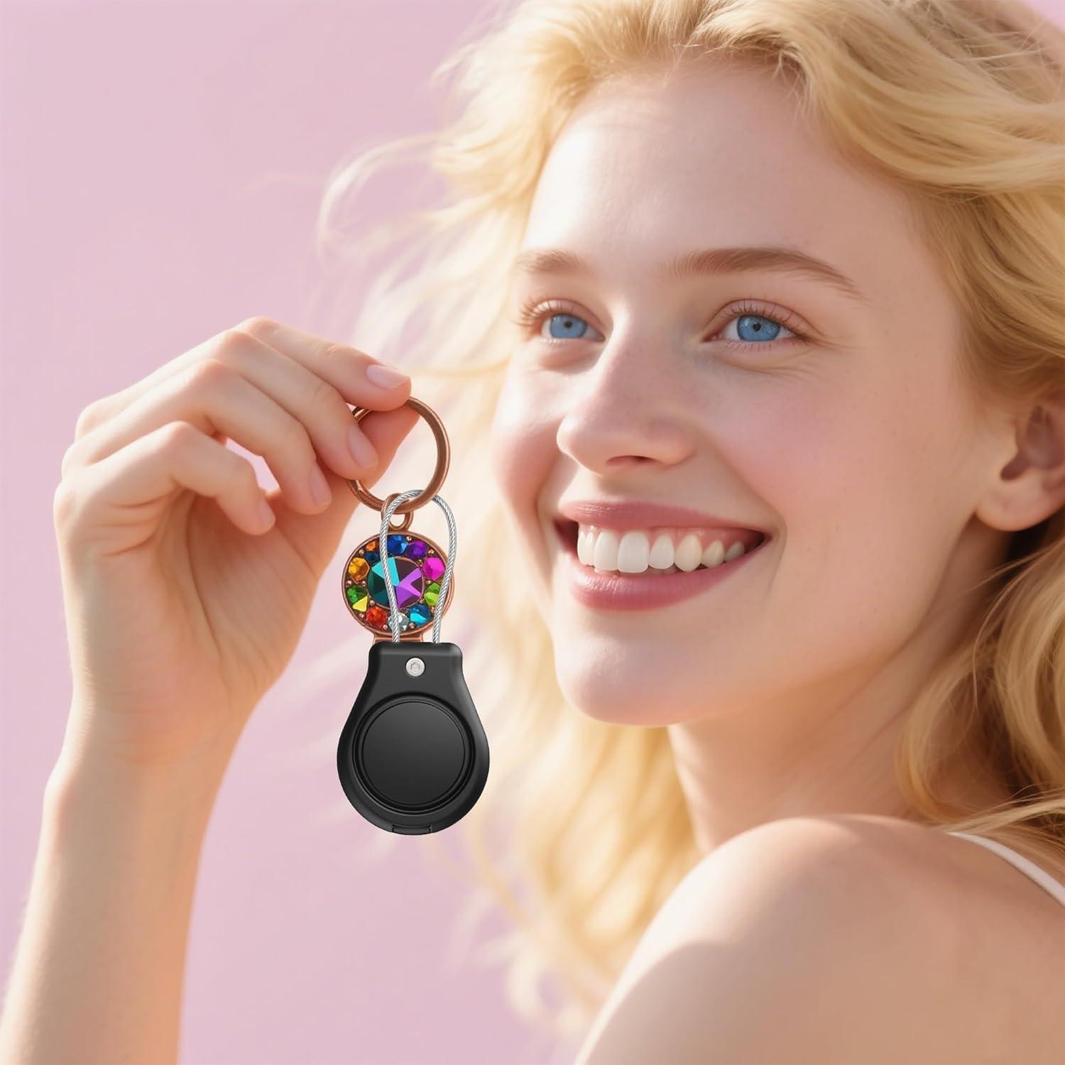 Paquete de 4 Sujetadores de Llaveros Rayzoq para AirTag