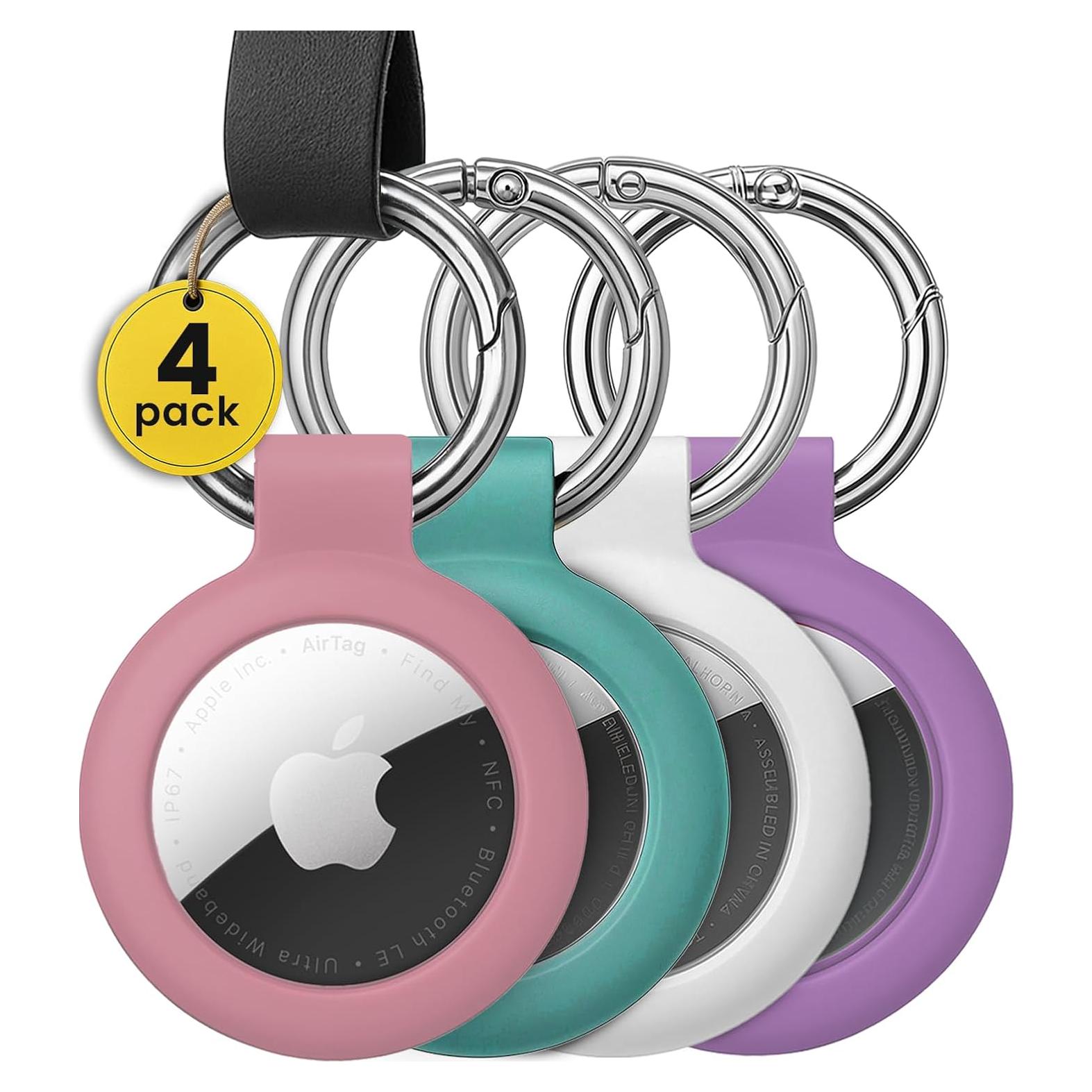 Soporte para Llavero EVEO Apple AirTag - Paquete de 4 Fundas