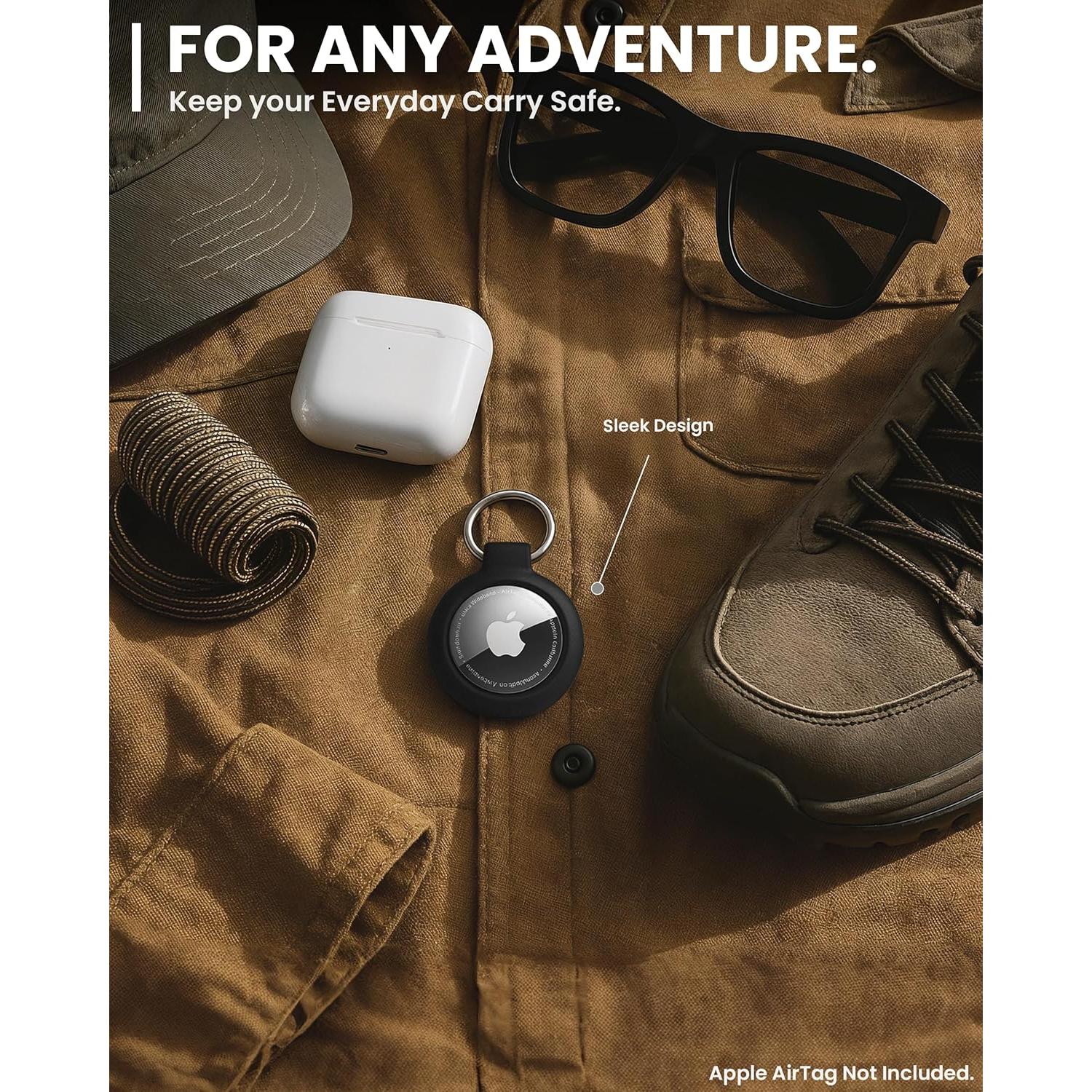 Soporte para Llavero EVEO Apple AirTag - Paquete de 4 Fundas