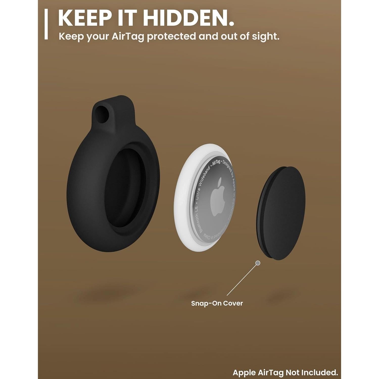 Soporte para Llavero EVEO Apple AirTag - Paquete de 4 Fundas