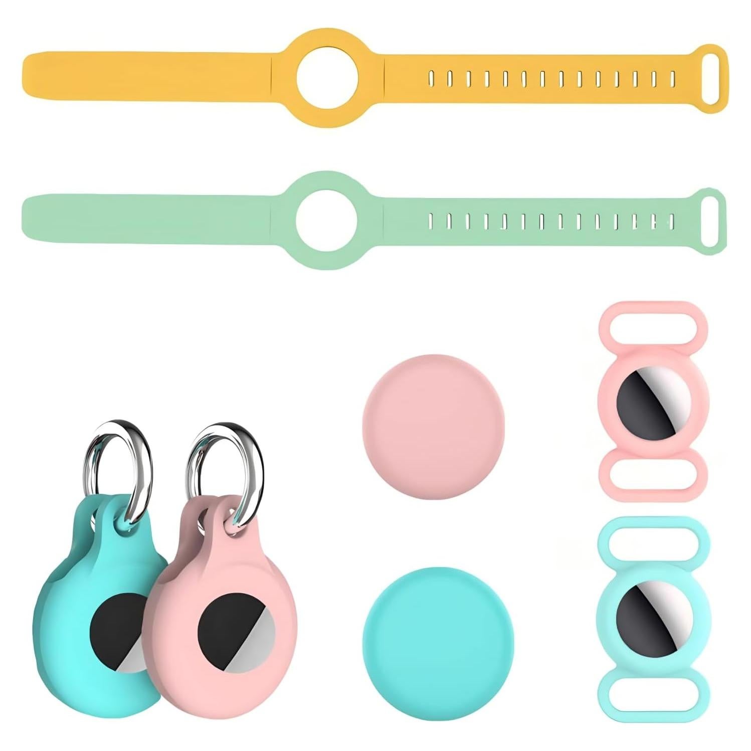 Set de 8 Fundas Protectores para AirTag FANFAN - Silicona Suave