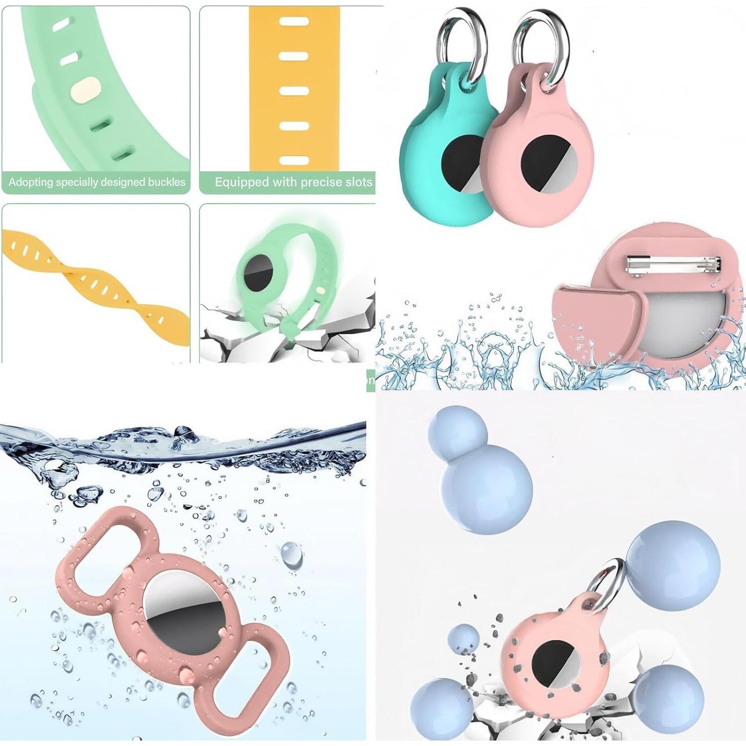 Set de 8 Fundas Protectores para AirTag FANFAN - Silicona Suave